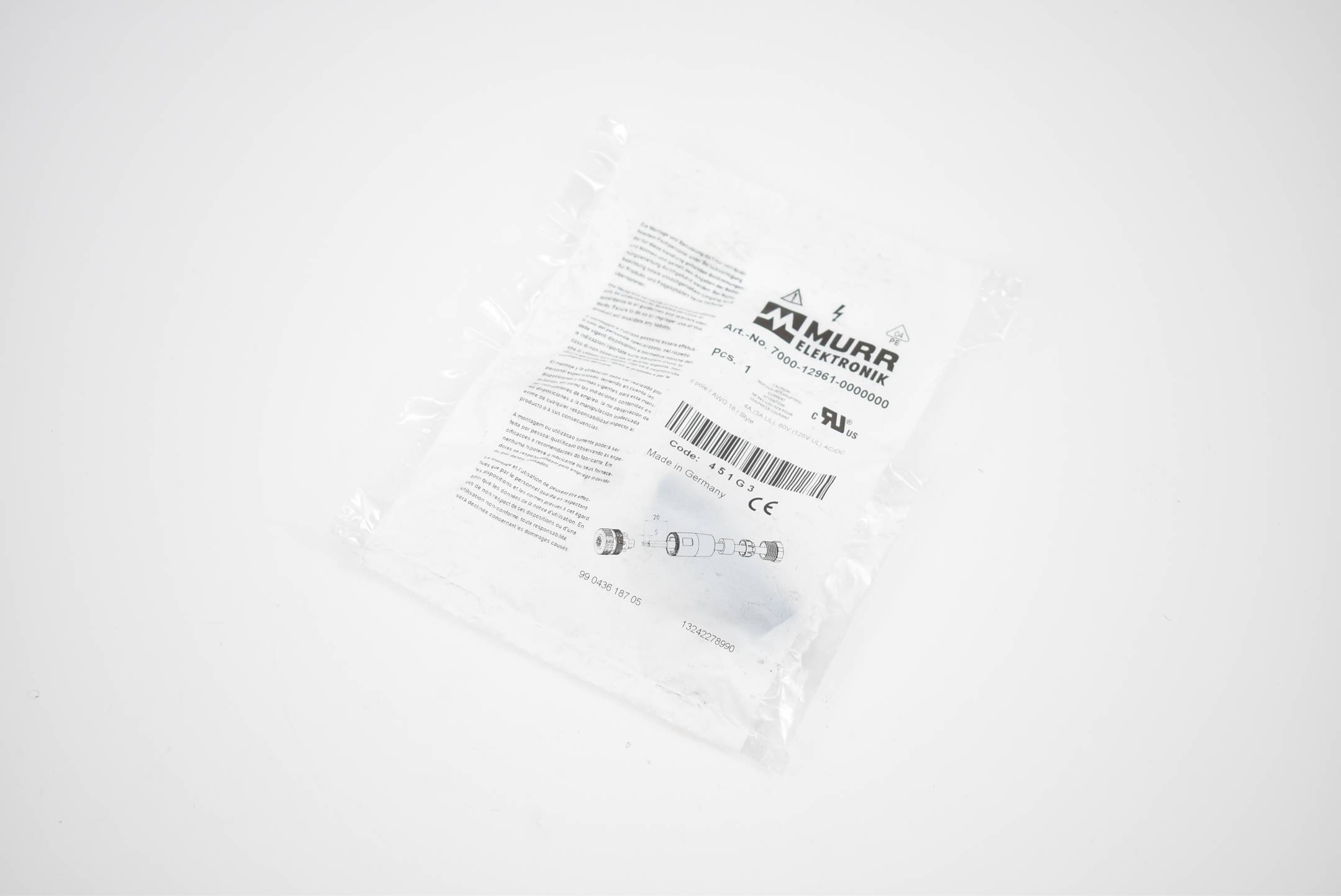 Murr Elektronik Schraubklemmenanschluss 5-polig 7000-12961-0000000