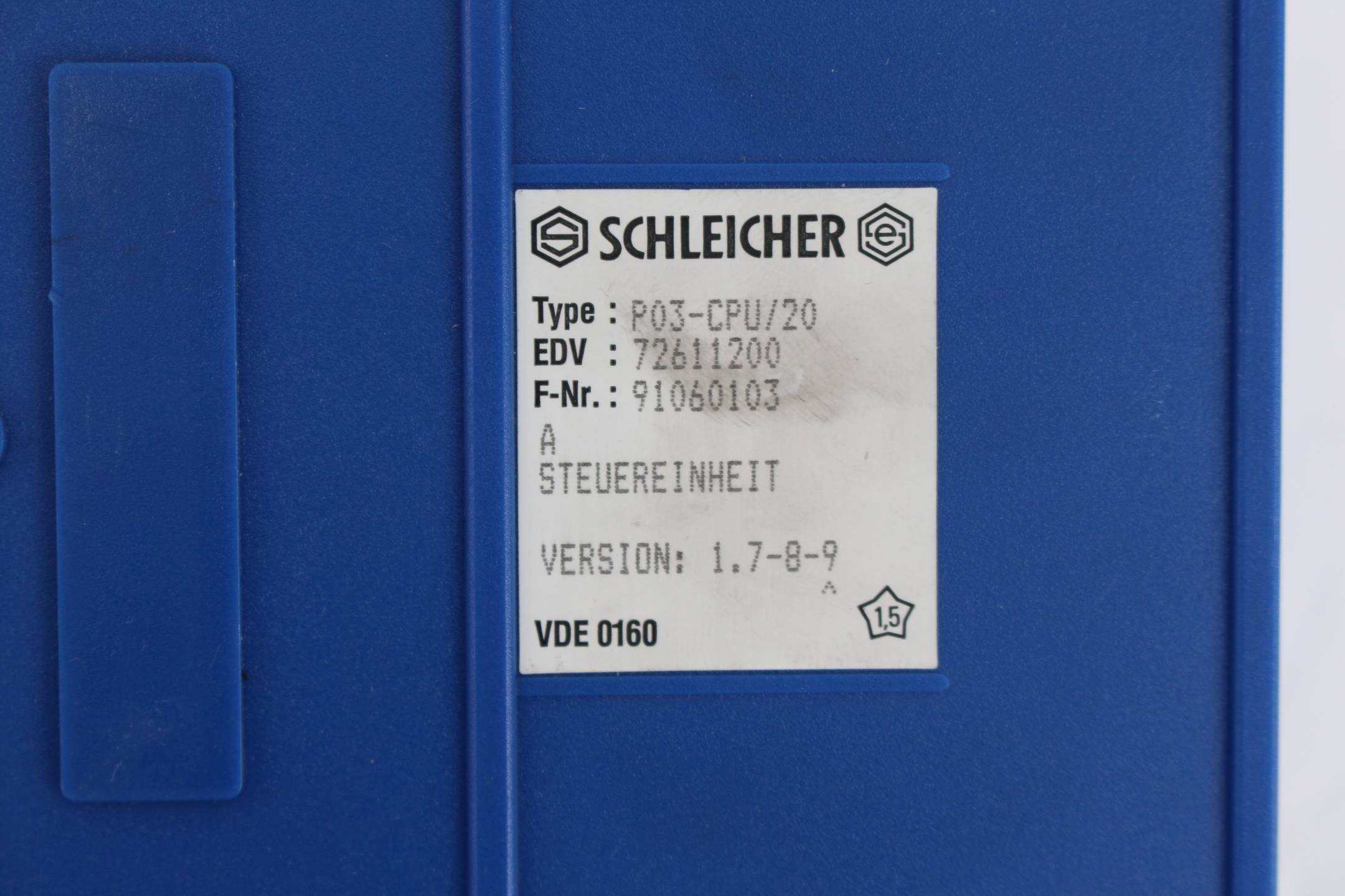 Schleicher VDE 0160 P03-CPU/20 Steuereinheit