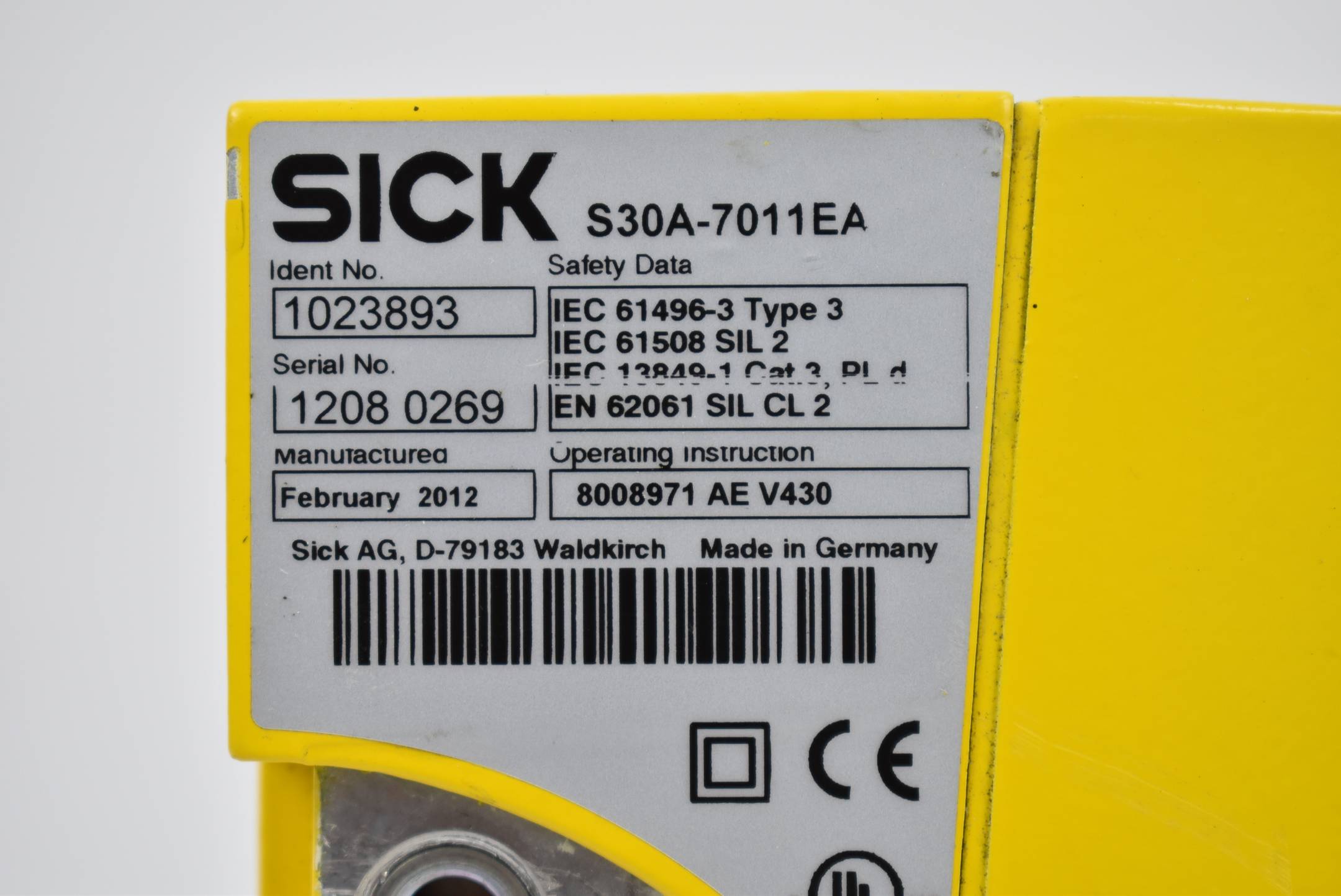 Sick Sicherheitslaserscanner Safety Laser Scanner S30A-7011EA ( 1023893 )