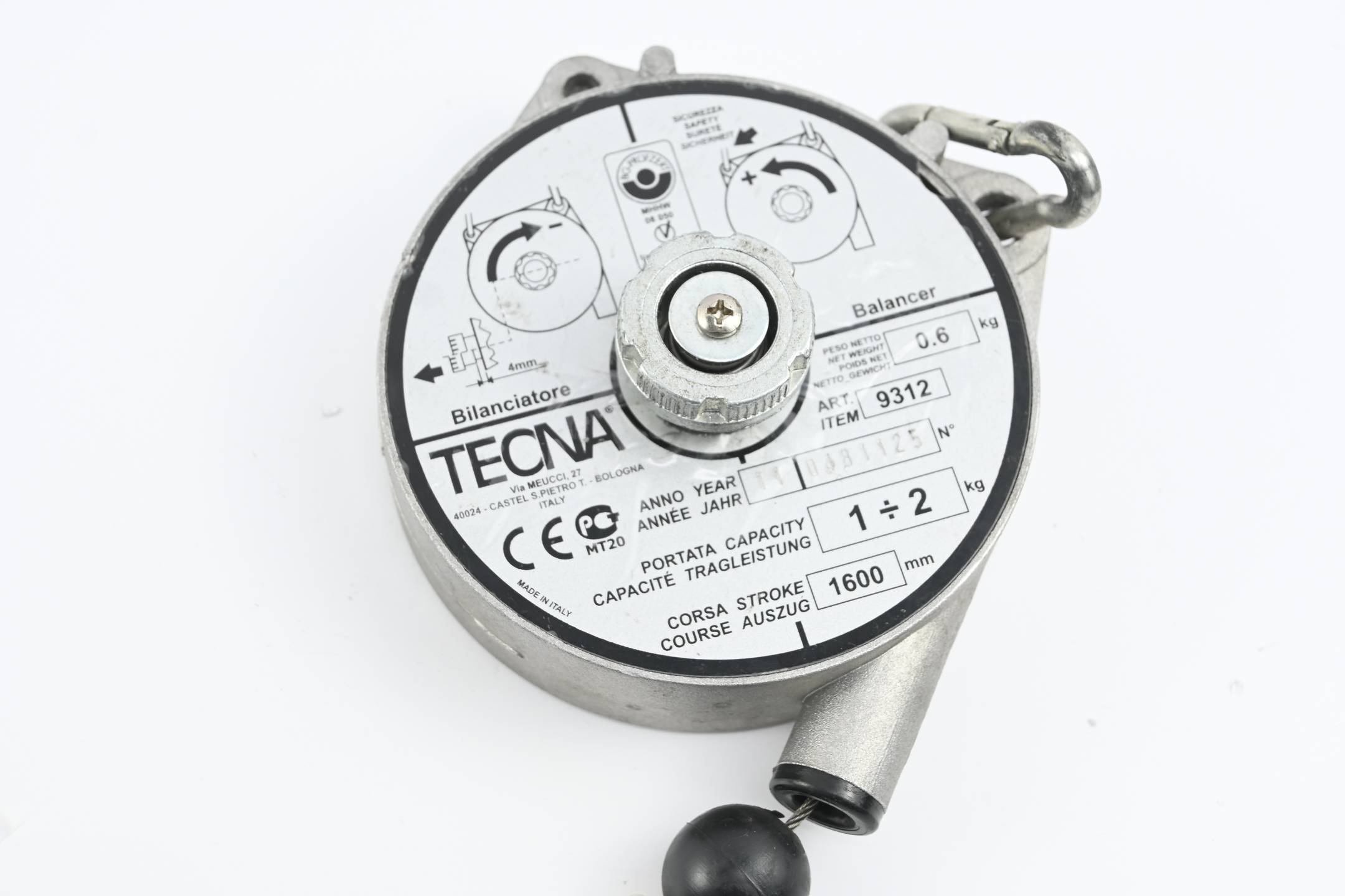 Tecna Federzug 9312 Tragleistung: 1-2kg Seilauszug: 1600mm