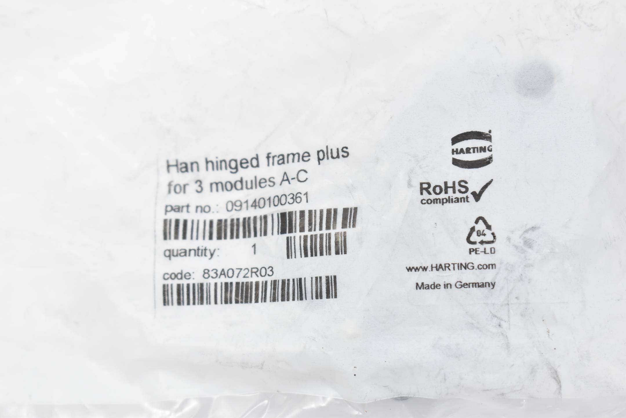 Harting Gelenkrahmen Plus für 3 Module A-C ( 09140100361 )