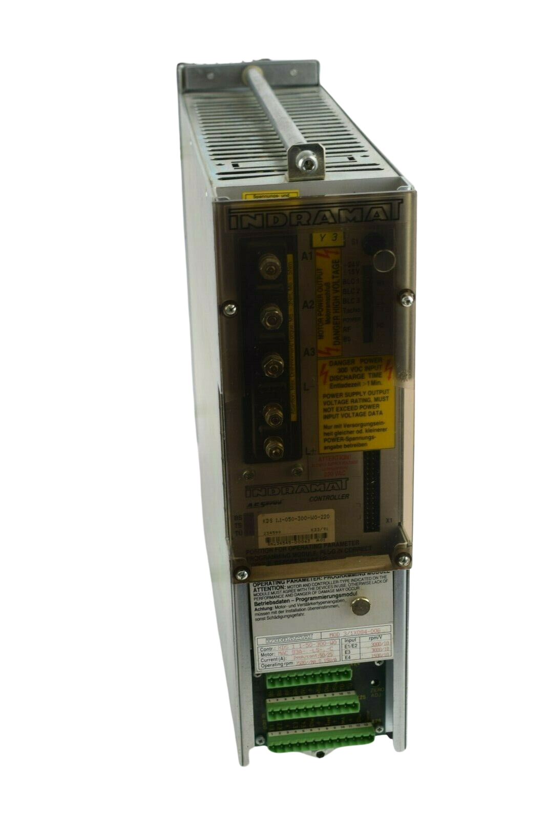 Indramat A.C. Servo Controller KDS 1.1-050-300-W0-220 + MOD3/1X094-006 Indramat A.C. Servo Controller KDS 1.1-050-300-W0-220 + MOD3/1X094-006