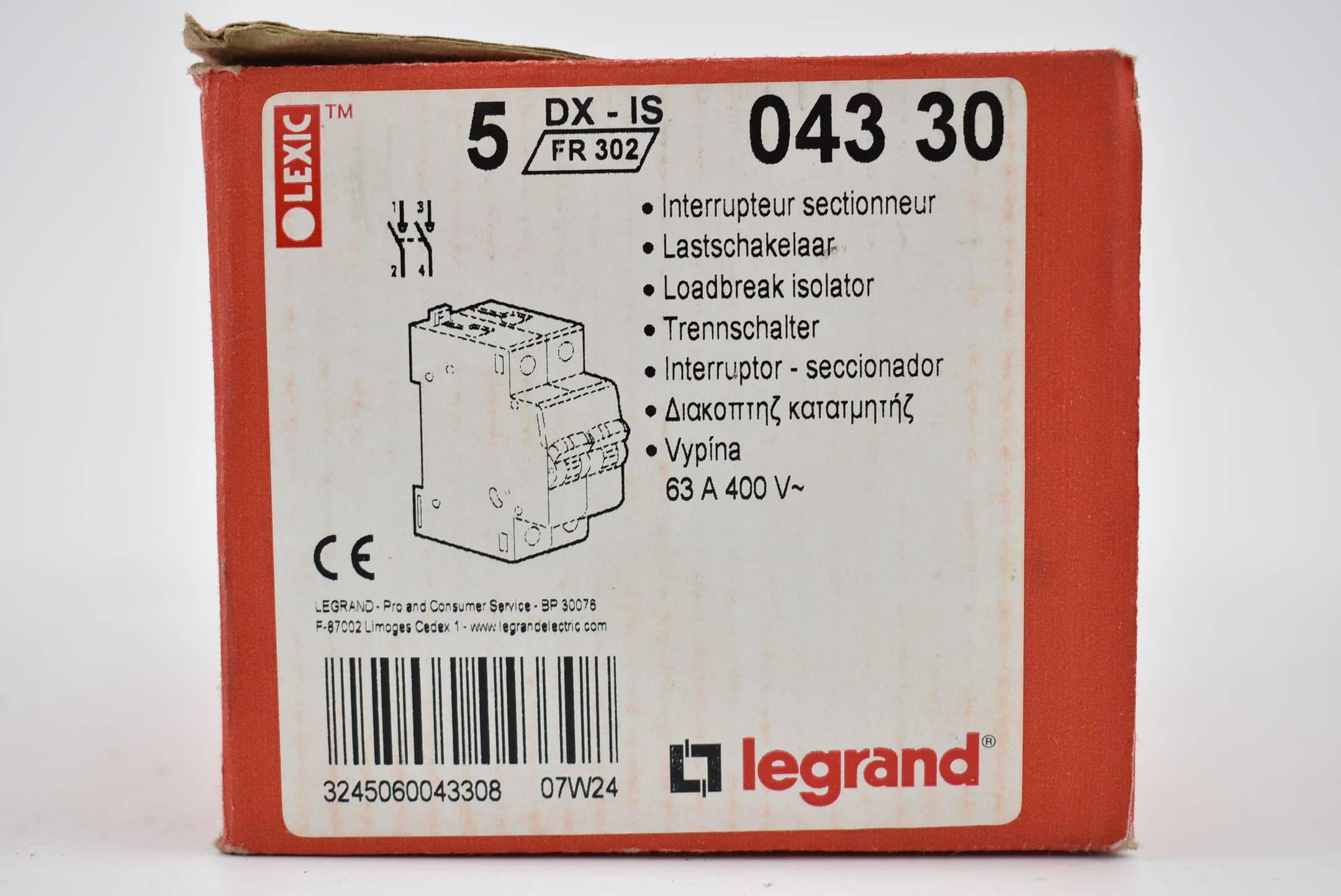 Legrand Trennschalter 63A 400V 4 Stück 043 30