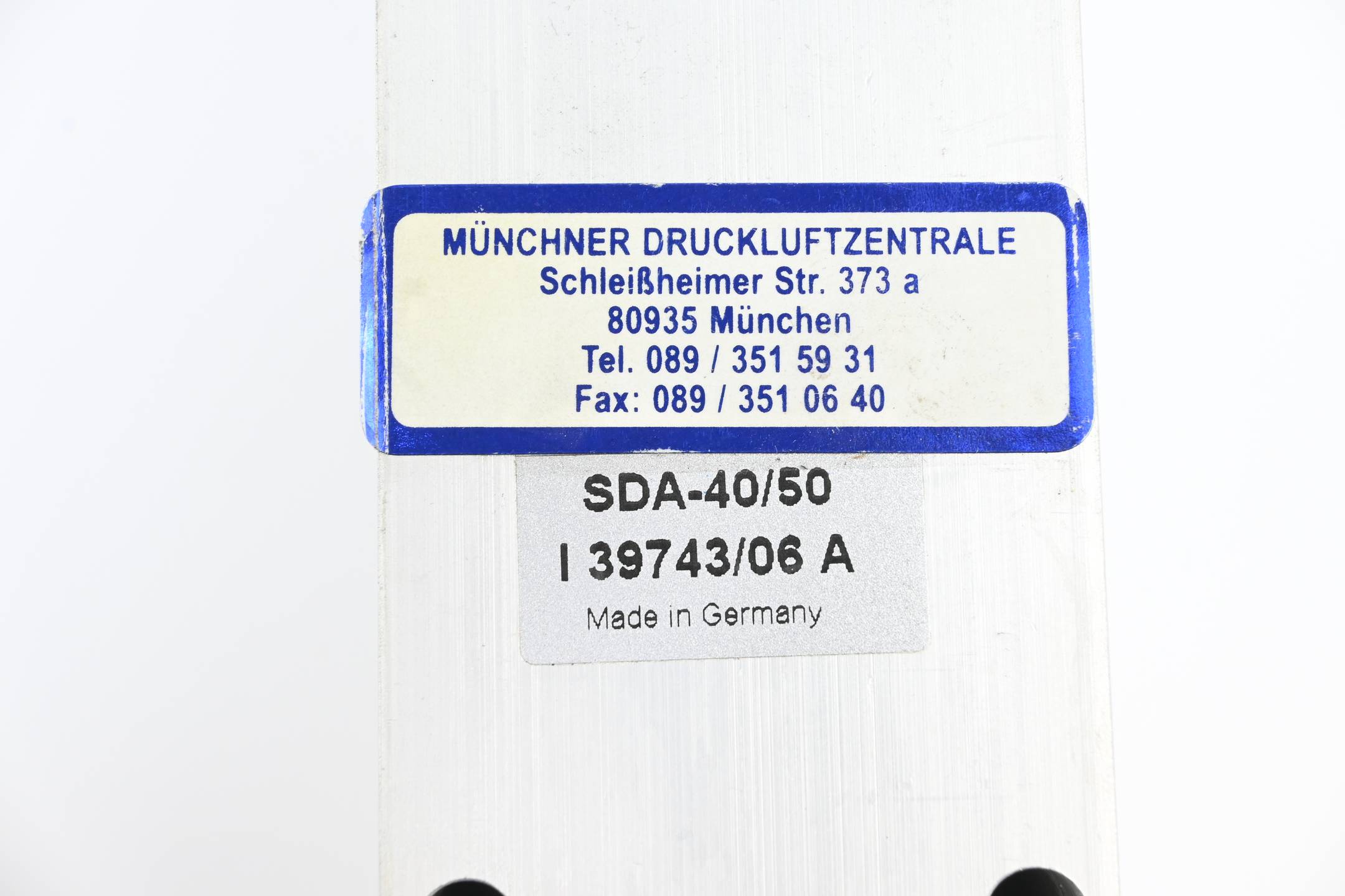 Münchner Druckluftzentrale Pneumatikzylinder SDA-40/50 ( I 39743/06 A )
