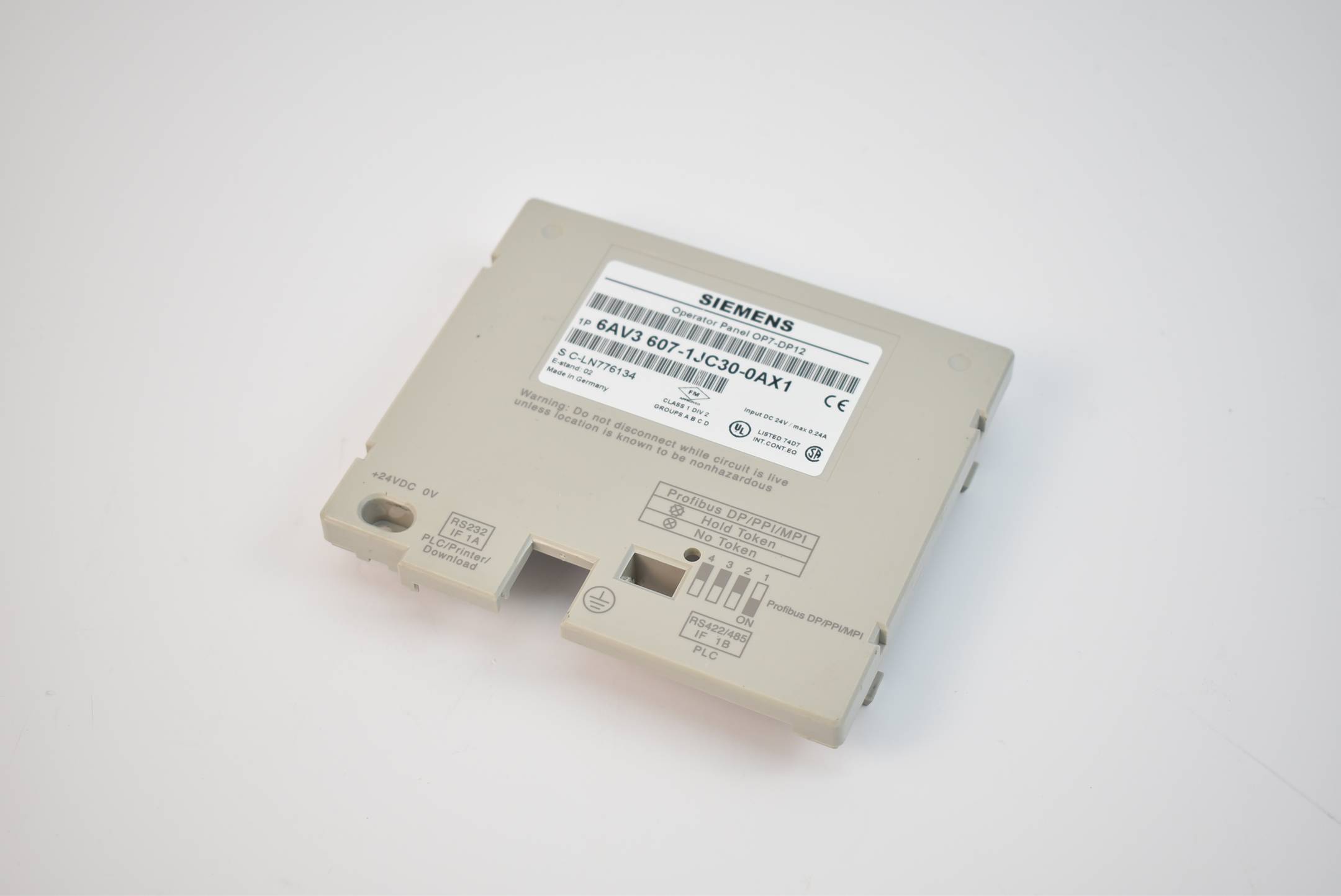 Siemens Backcover OP7-DP12 6AV3 607-1JC30-0AX1 ( 6AV3607-1JC30-0AX1 ) Zustand B