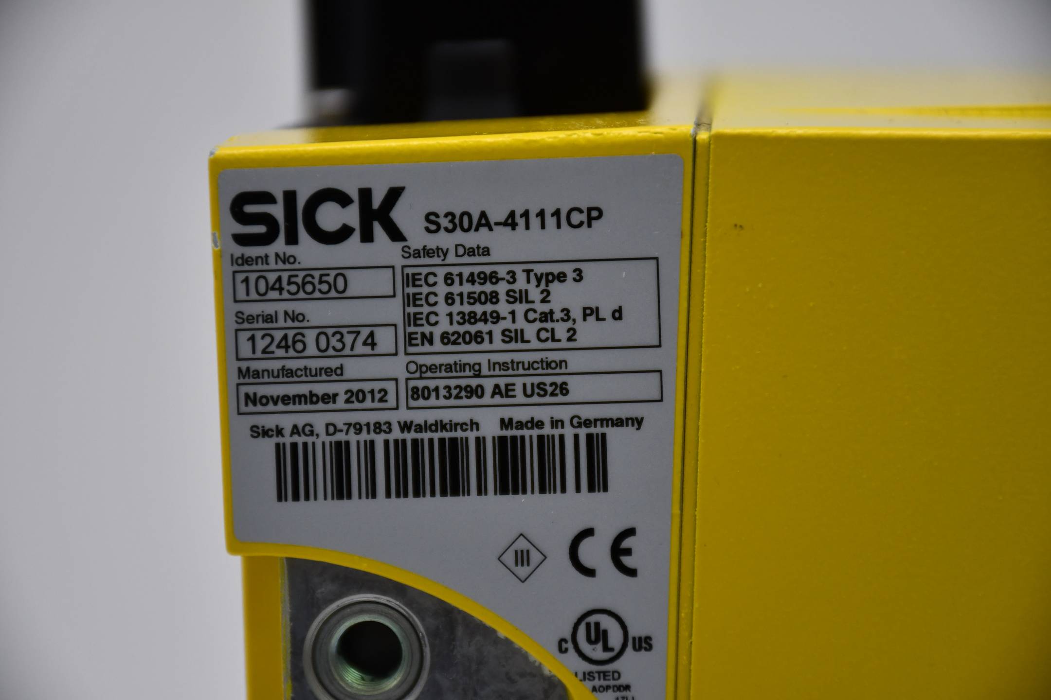 SICK S3000 PROFINET IO Sicherheits- Laserscanner S30A-4111CP ( 1045650 )