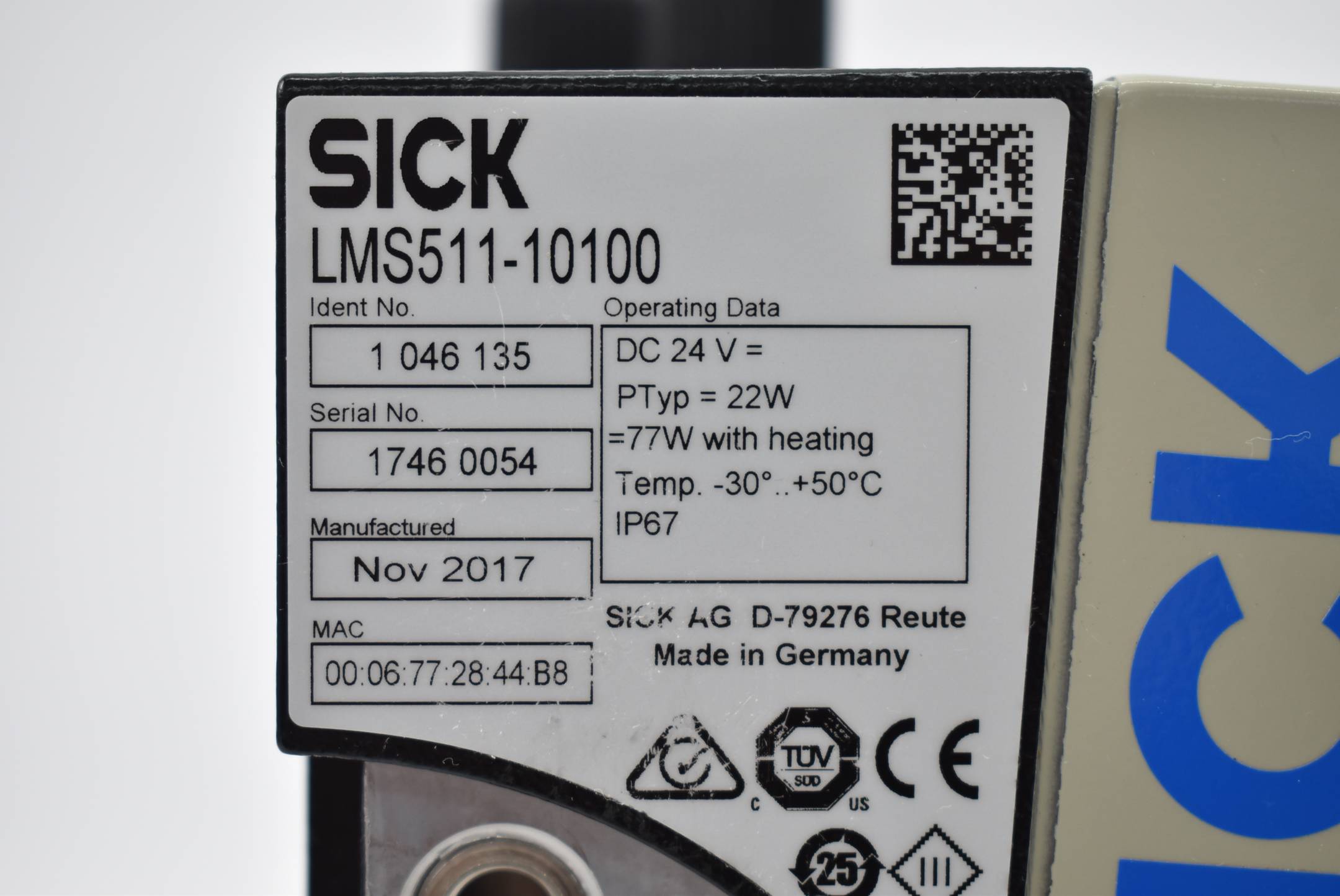 Sick LiDAR-Sensor LMS511-10100 ( 1046135 ) 24VDC 22W / 77W