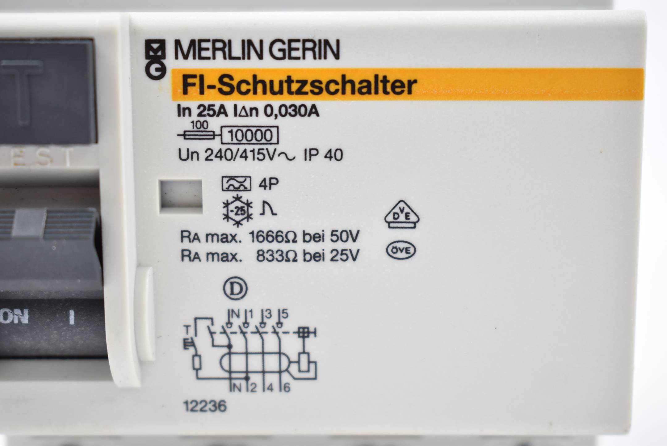 Merlin Gerin FI-Schutzschalter 25A 