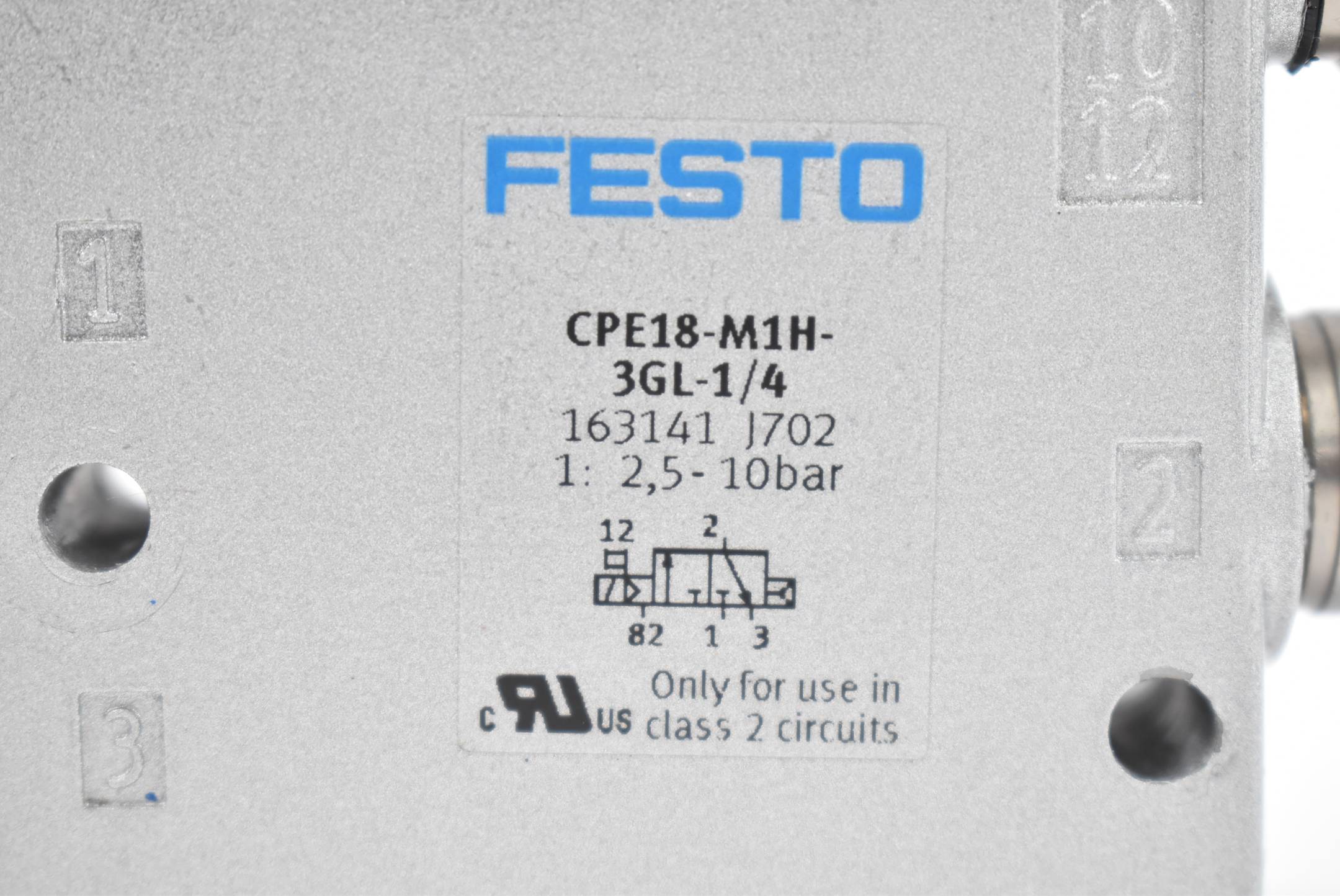 Festo Magnetventil CPE18-M1H-3GL-1/4 + Magnetspule MSEB-3-24V DC