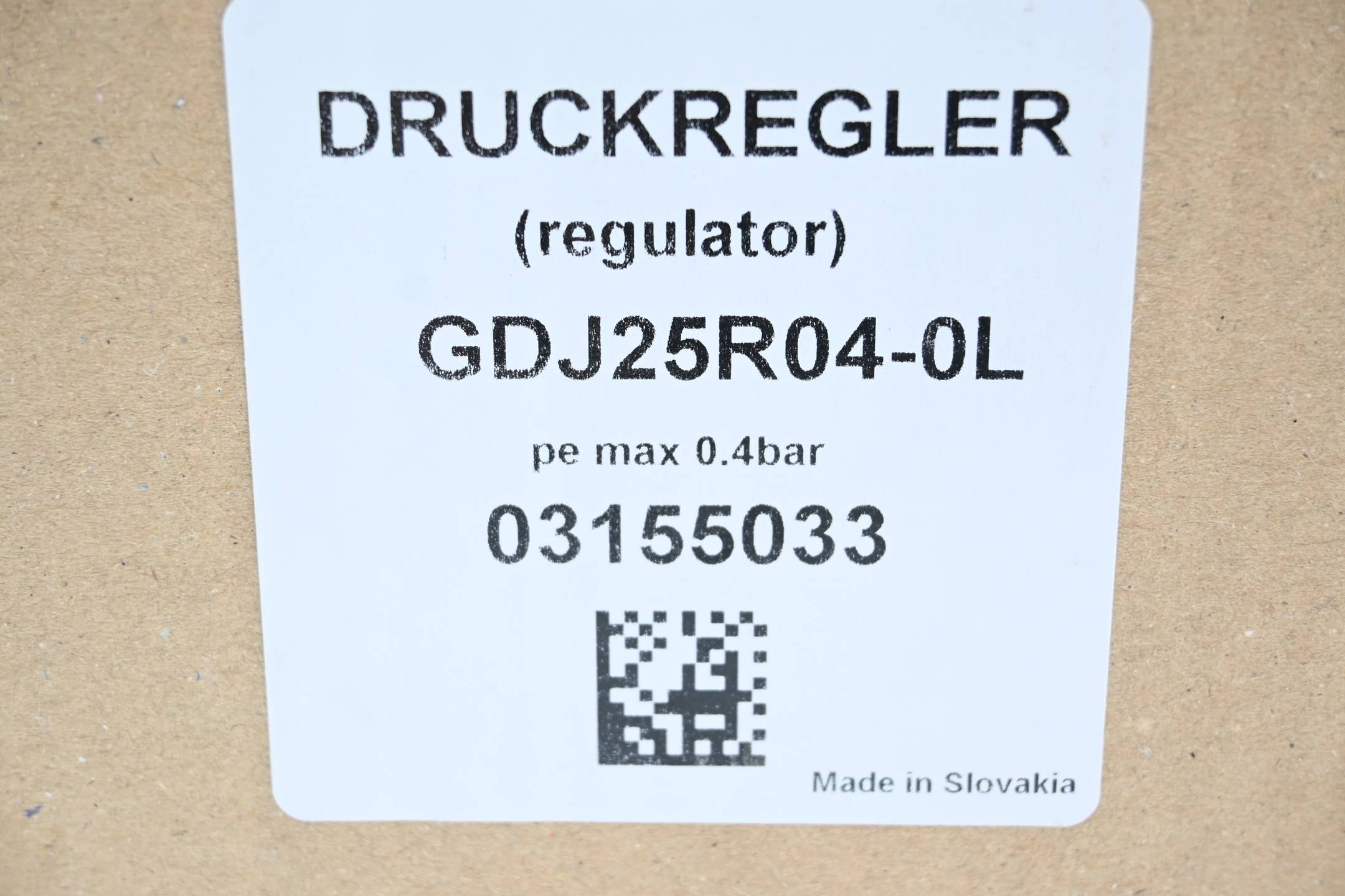 Kromschröder Druckregler GDJ 25R04-0L ( 03155033 )