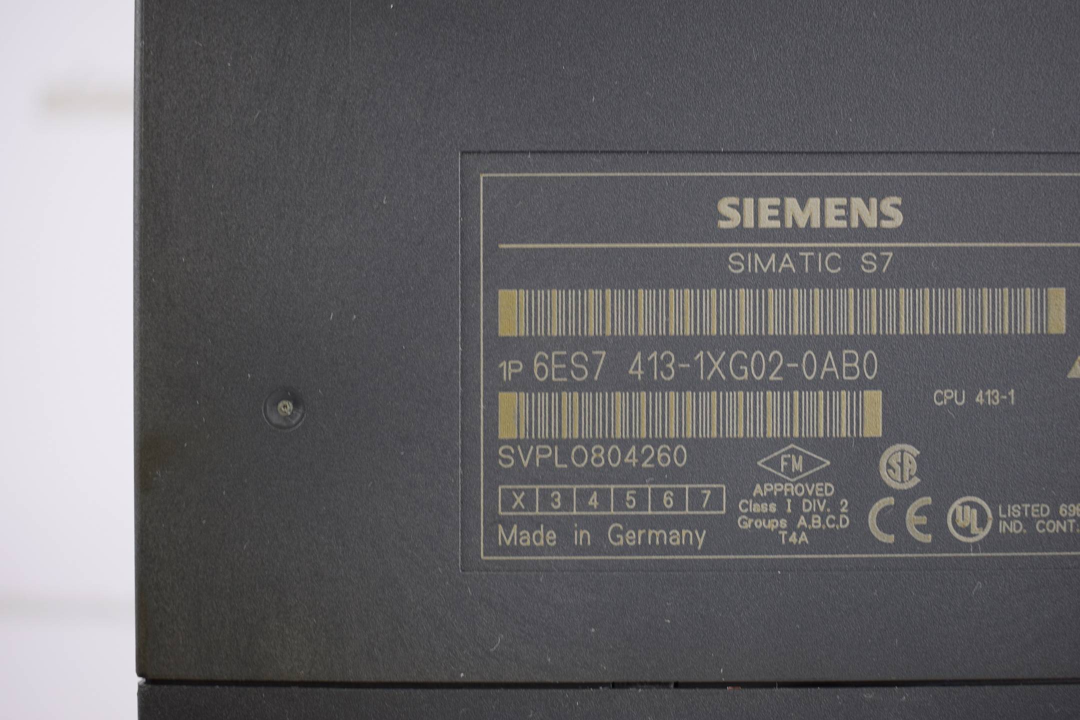 Siemens simatic S7-400 CPU 413-1 6ES7 413-1XG02-0AB0 ( 6ES7 413-1XG02-0AB0 ) E2