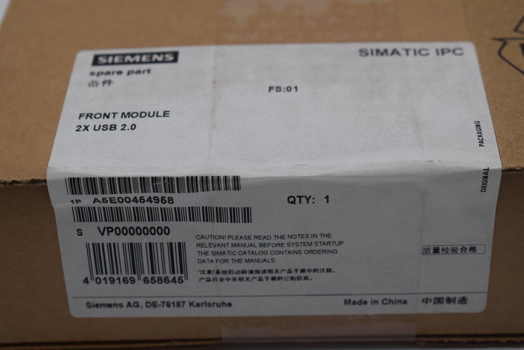 Siemens simatic PC A5E00454958 ( A5E0 0454958 )