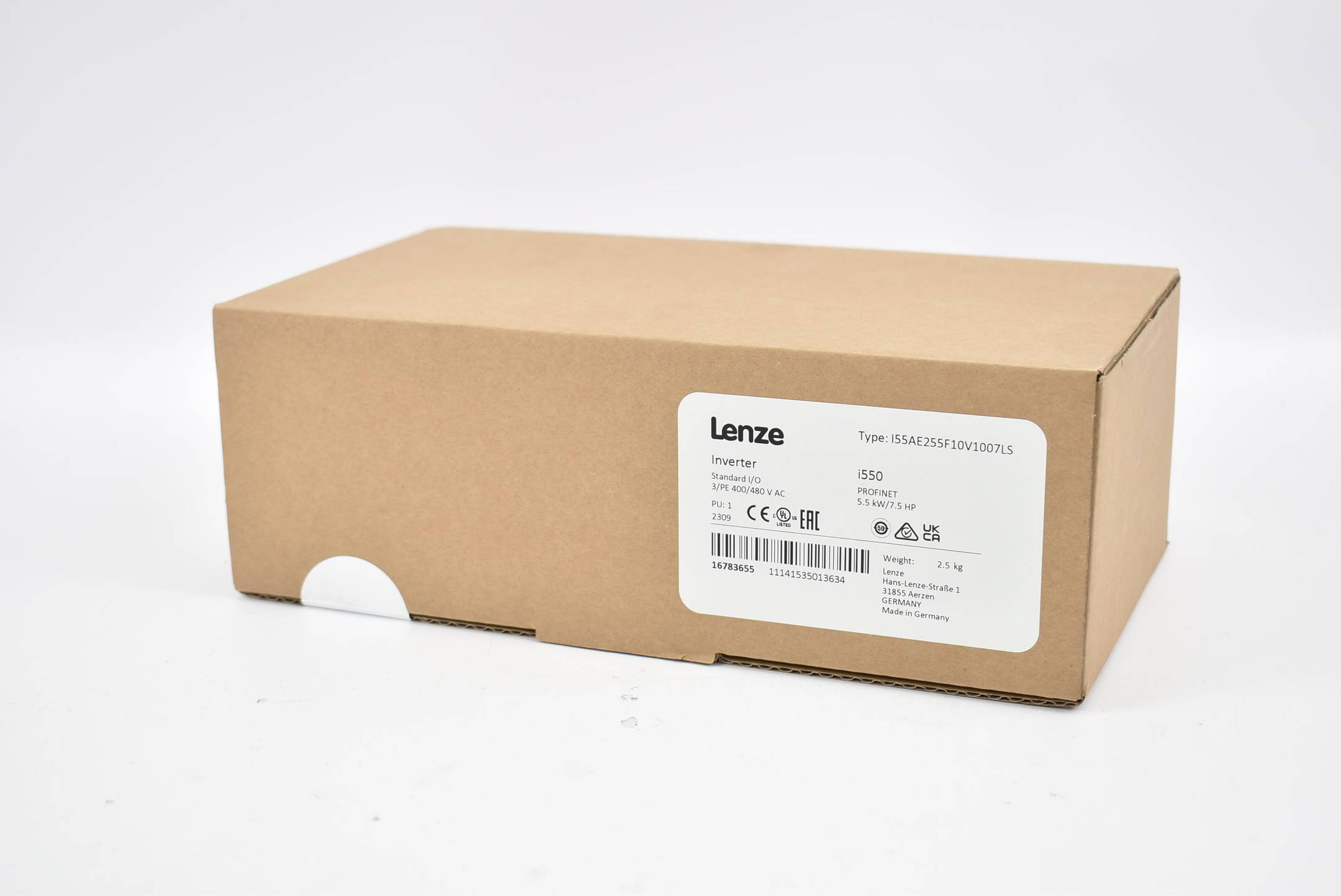 Lenze Inverter i550 I55AE255F1  400/480 V 5,5 kW I55AE255F10V1007LS