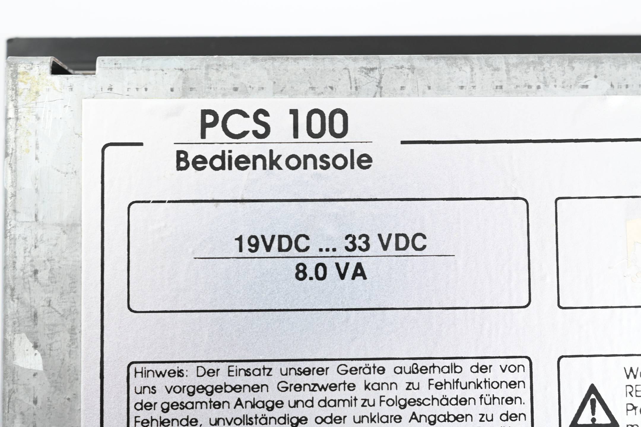Lauer Bedienkonsole PCS 100 inkl. PCS 801-EPROM 