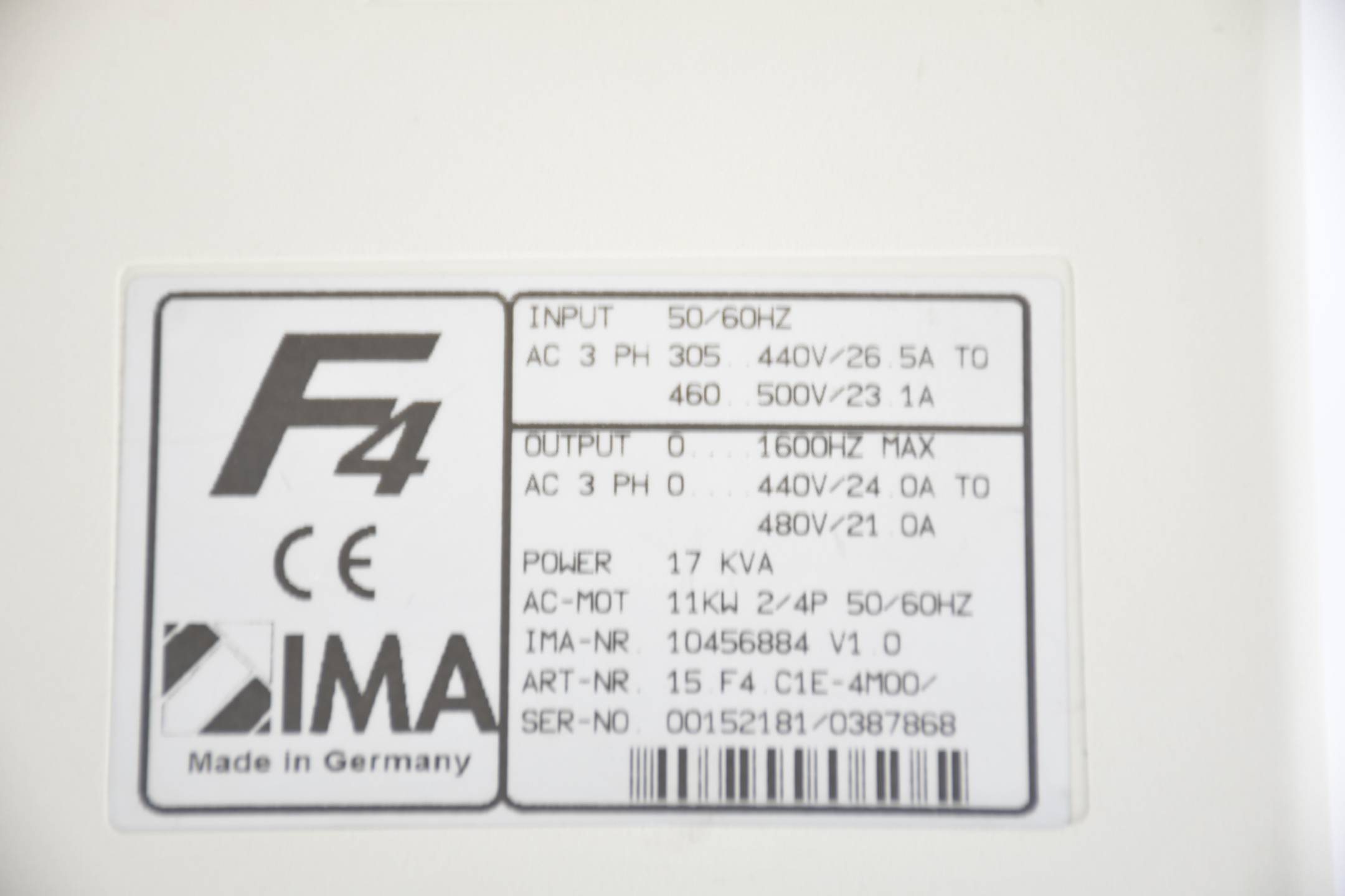 KEB combivert F4 Frequenzumrichter 15.F4.C1E-4M00 ( 15F4C1E-4M00 ) inkl. Filter