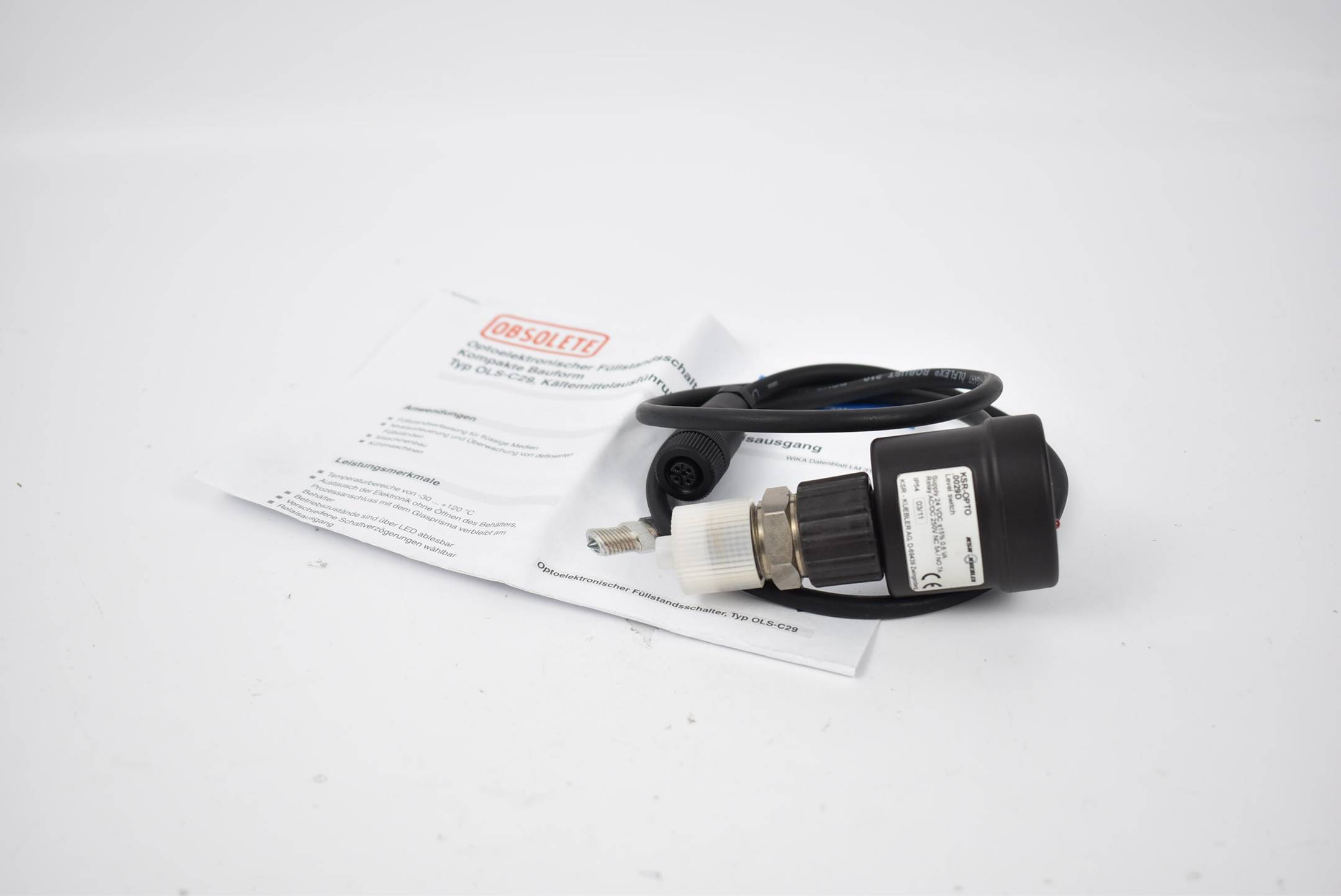 KSN Kuebler Optoelektronischer Füllstandsschalter 24VDC 0,6VA KSR-OPTO