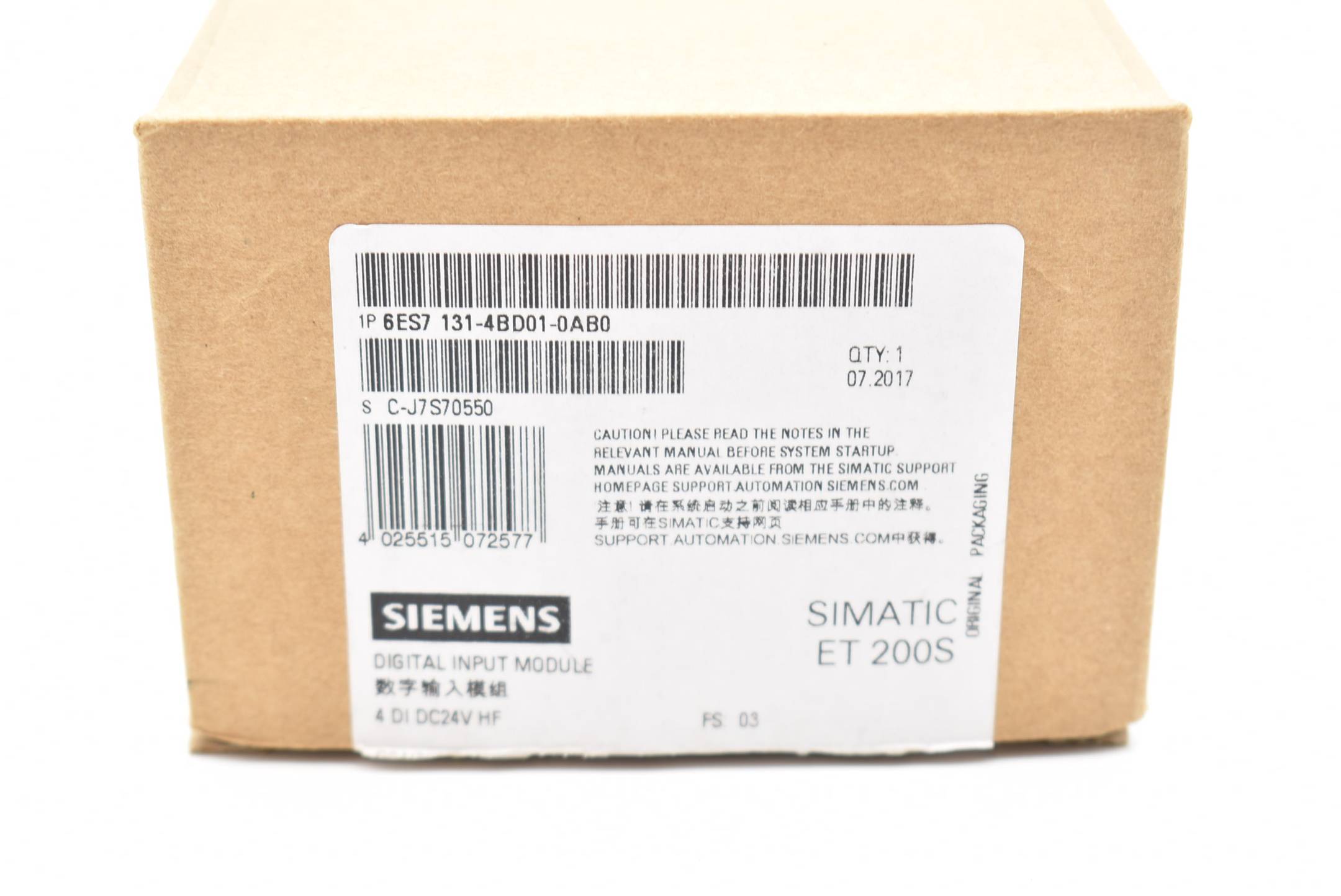 Siemens simatic ET 200S 6ES7 131-4BD01-0AB0 ( 6ES7131-4BD01-0AB0 ) FS.03 - 3 pcs