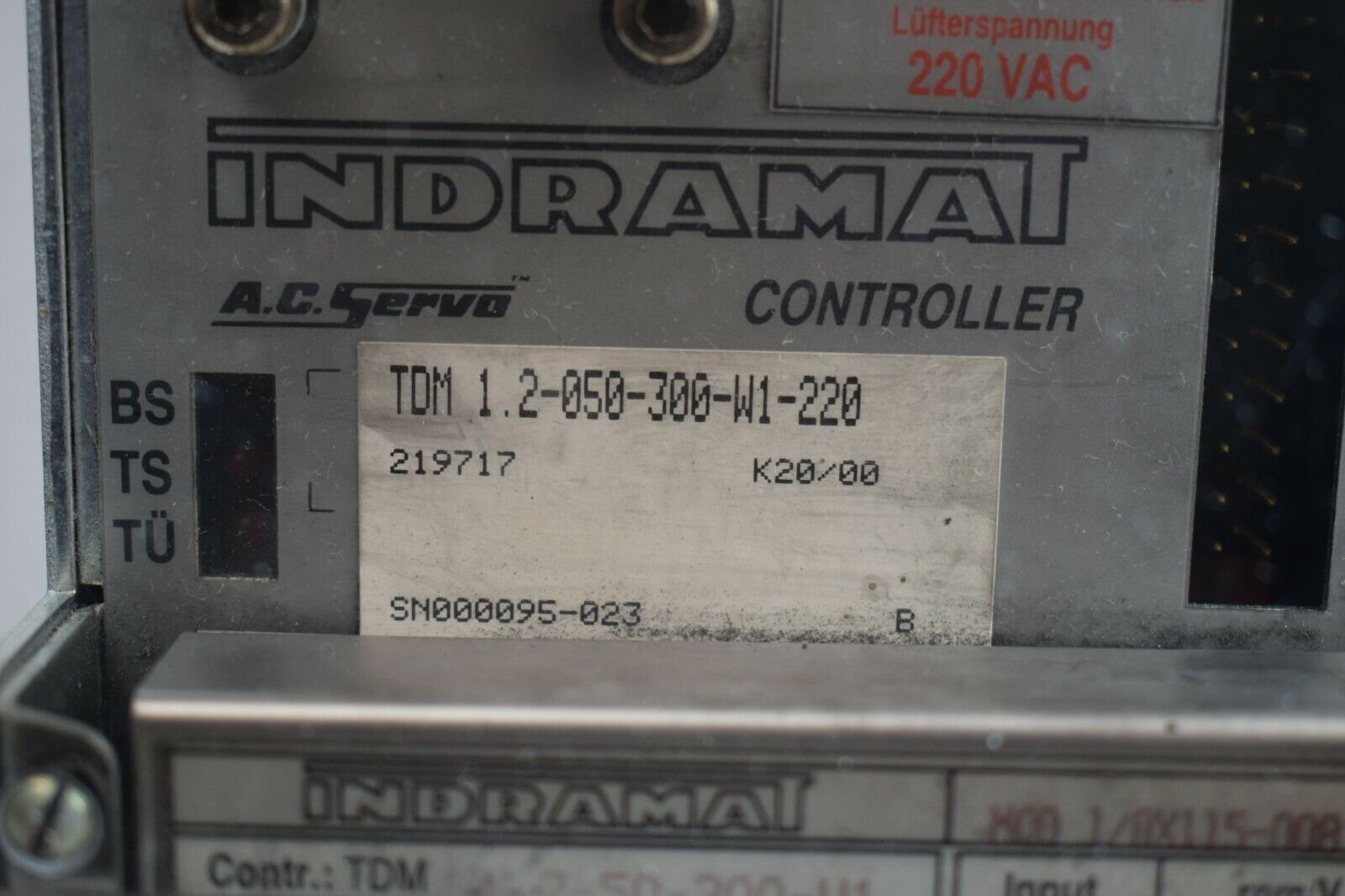 Indramat A.C. Servo Controller TDM 1.2-050-300-W1-220 + MOD1/0X115-008