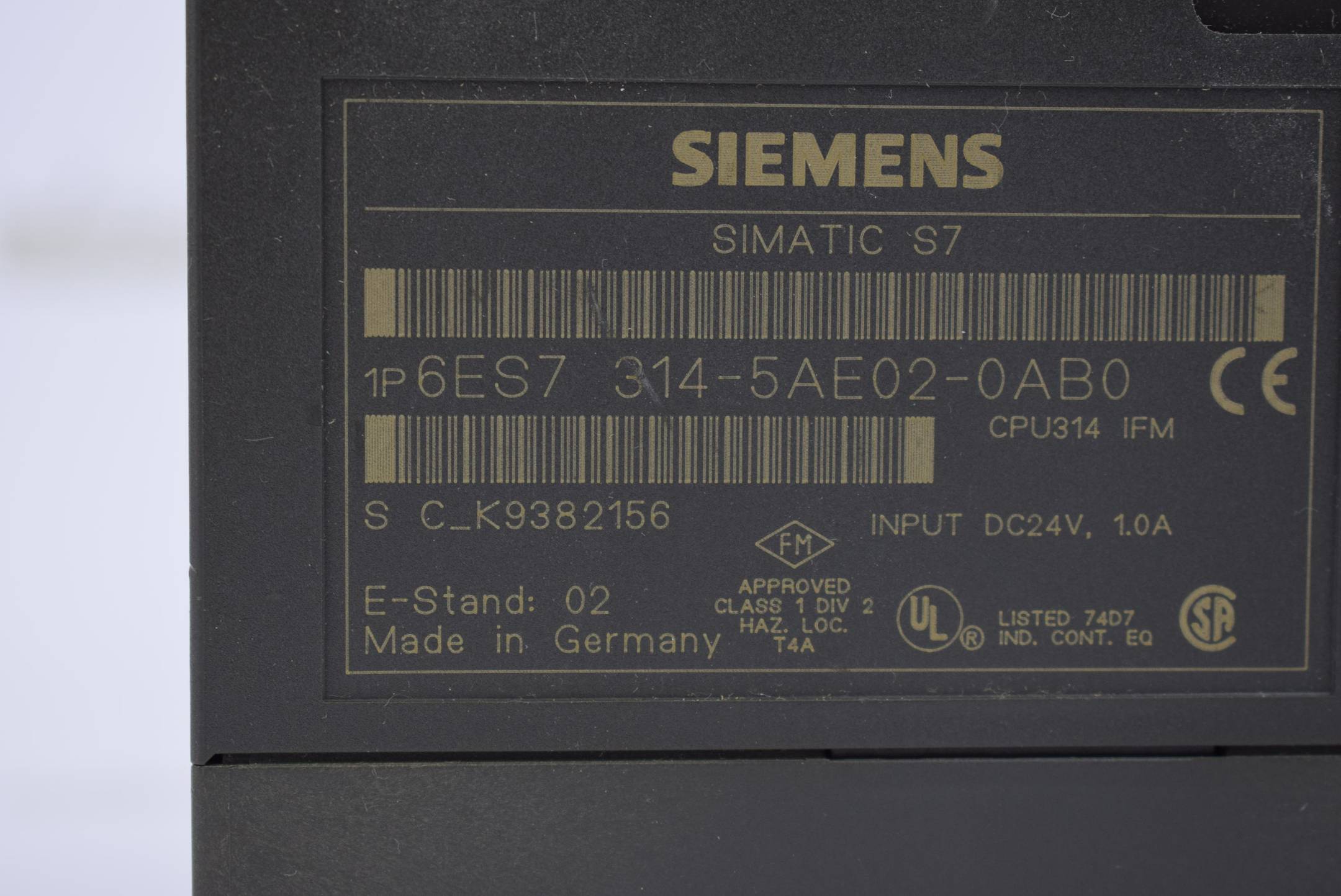 Siemens simatic S7-300 CPU314 IFM 6ES7 314-5AE02-0AB0 ( 6ES7314-5AE02-0AB0 ) E2