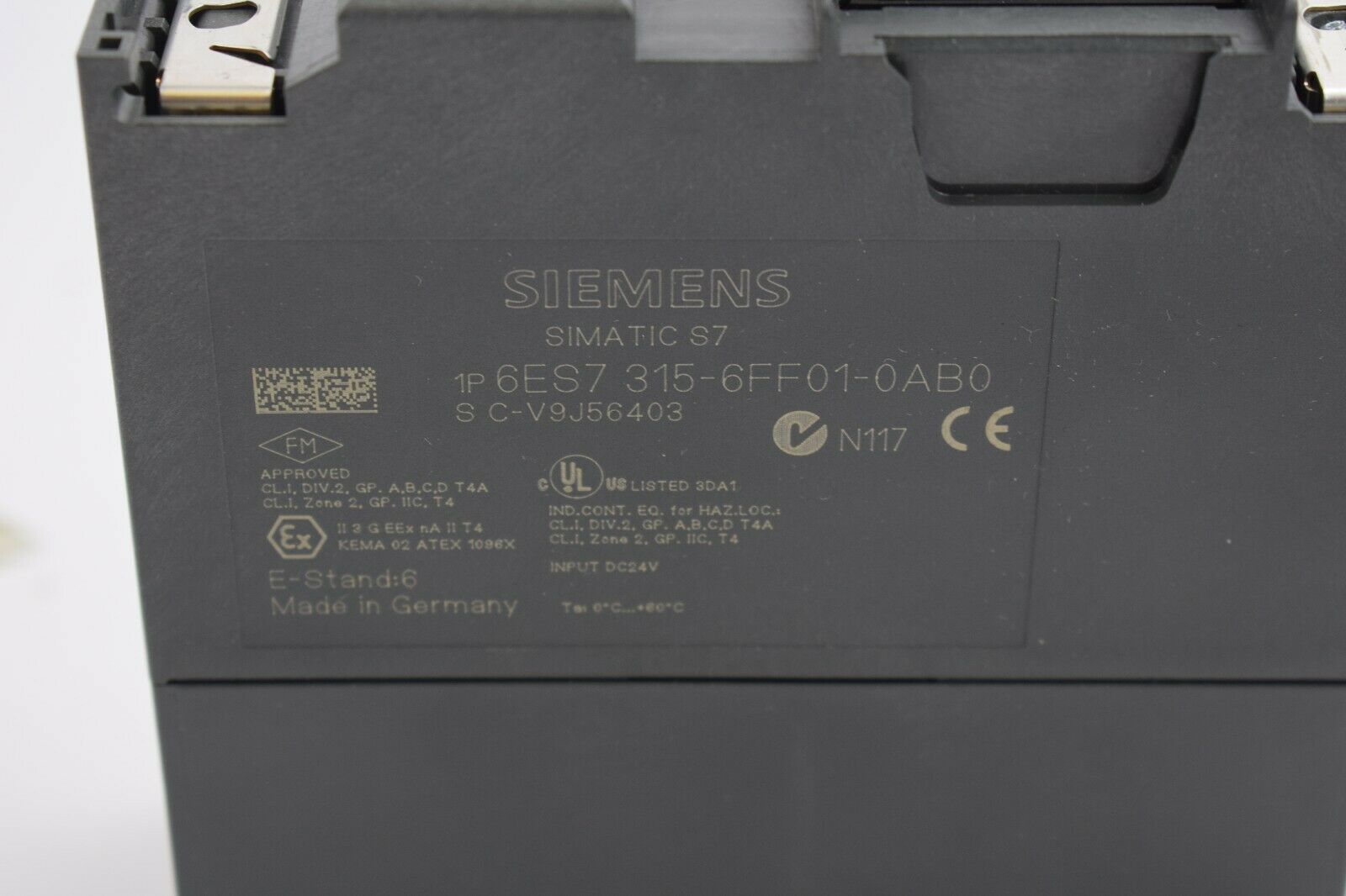 Siemens simatic S7-300 CPU315F-2DP 6ES7 315-6FF01-0AB0 ( 6ES7315-6FF01-0AB0 ) E6