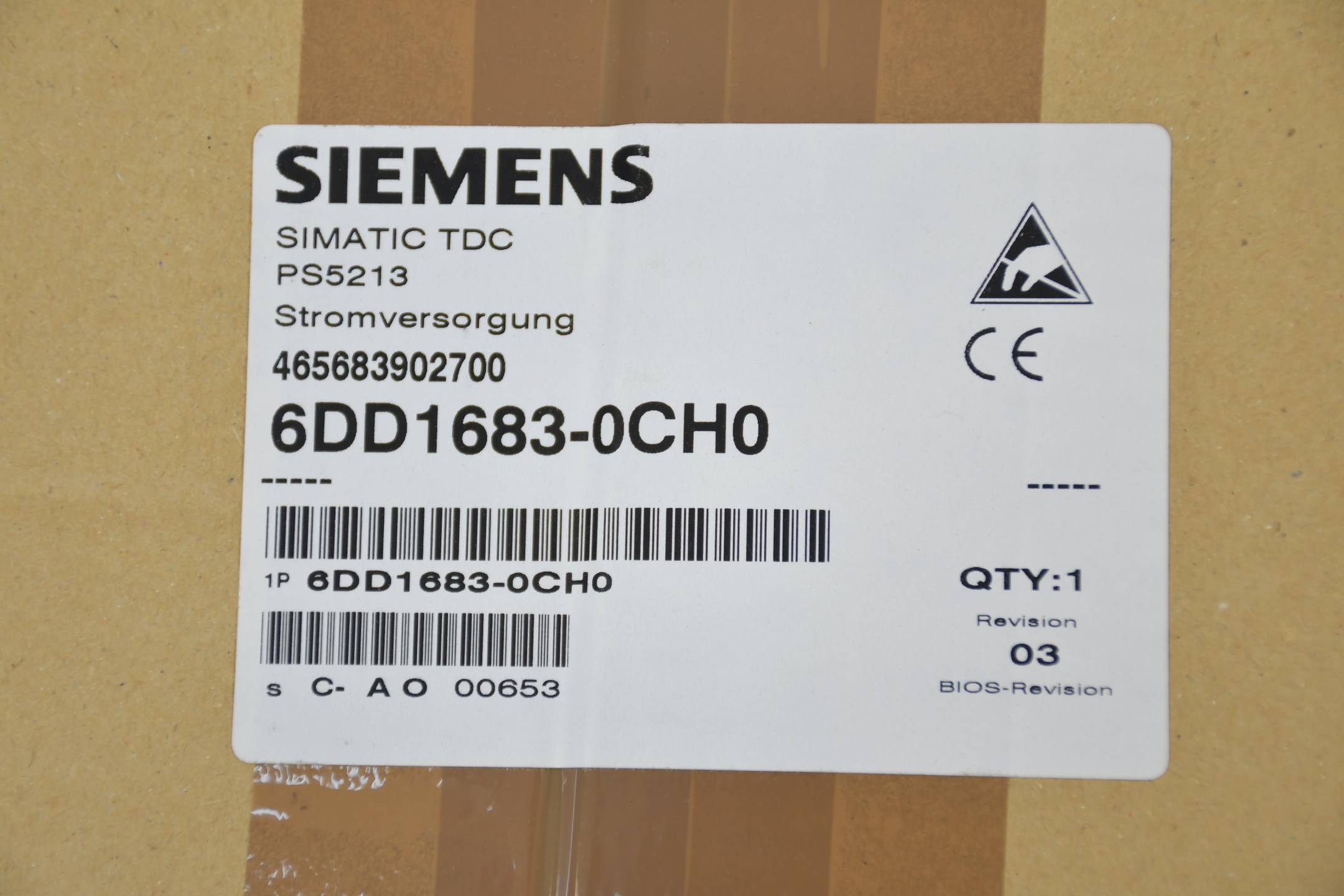 Siemens simatic TDC Power supply PS5213 6DD1683-0CH0 ( 6DD1 683-0CH0 ) E3