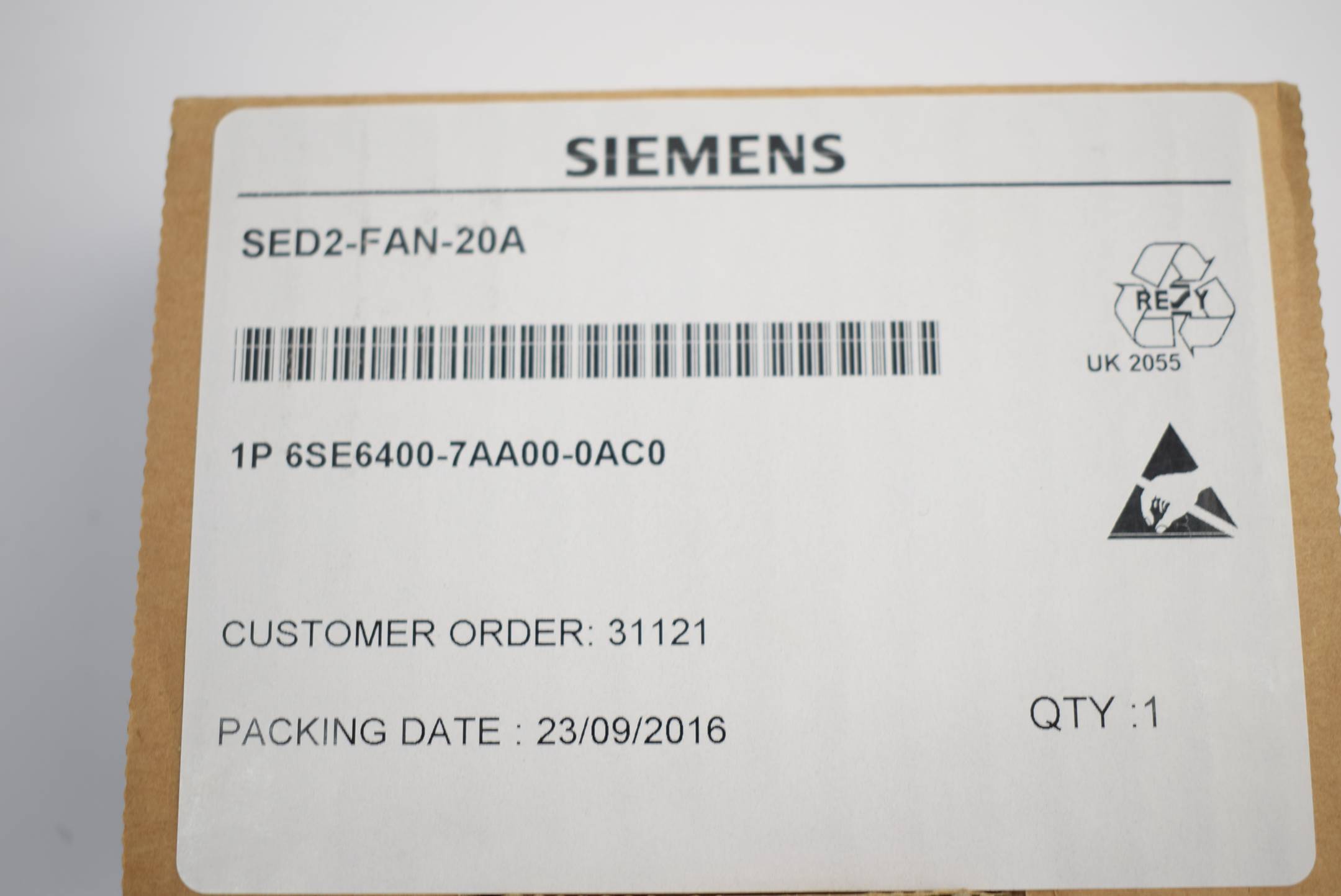 Siemens SED2-FAN-20A 6SE6400-7AA00-0AC0 ( 6SE6 400-7AA00-0AC0 )