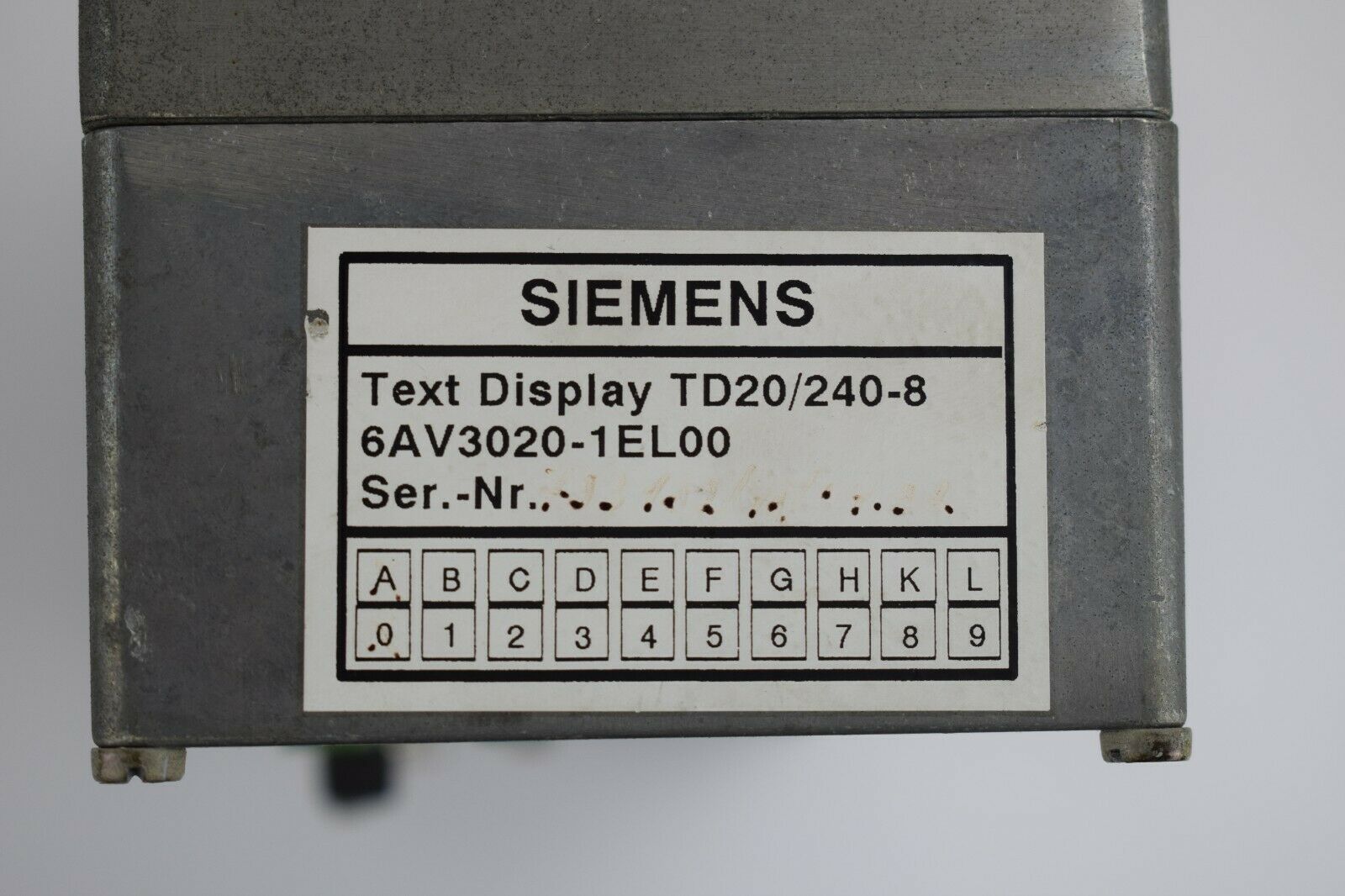 Siemens simatic Text Display TD20/240-8 6AV3 020-1EL00 ( 6AV3020-1EL00 )