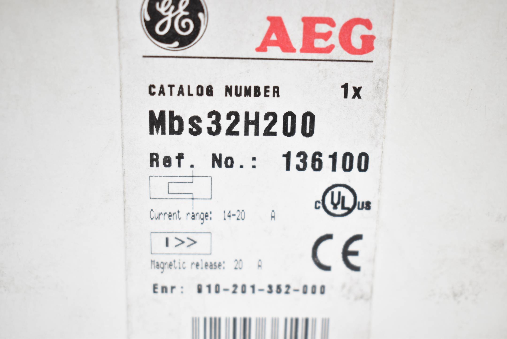 AEG Mbs32H200 Motorschutzschalter 910-201-352-000