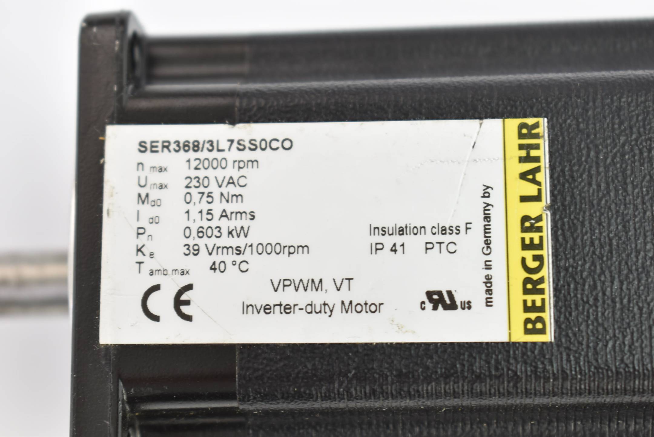 Berger Lahr Servomotor SER368/3L7SS0CO
