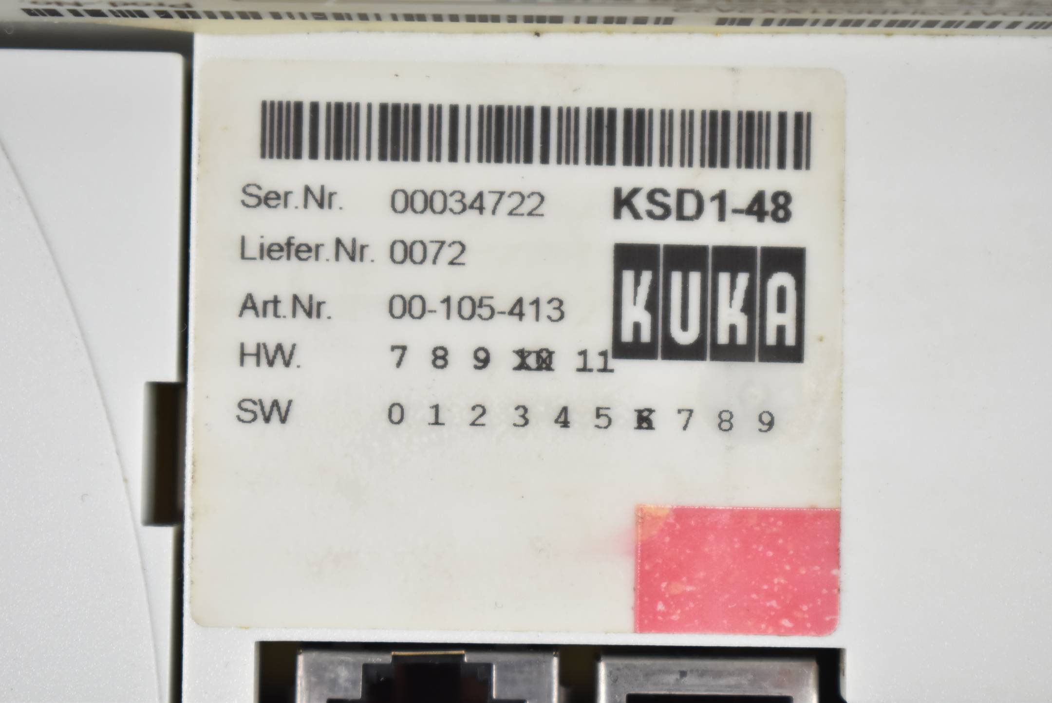 KUKA Lenze Servo Drive KSD1-48 E93DA123I4B531 ( 00470200 ) E93DA123I4B531XX2A22