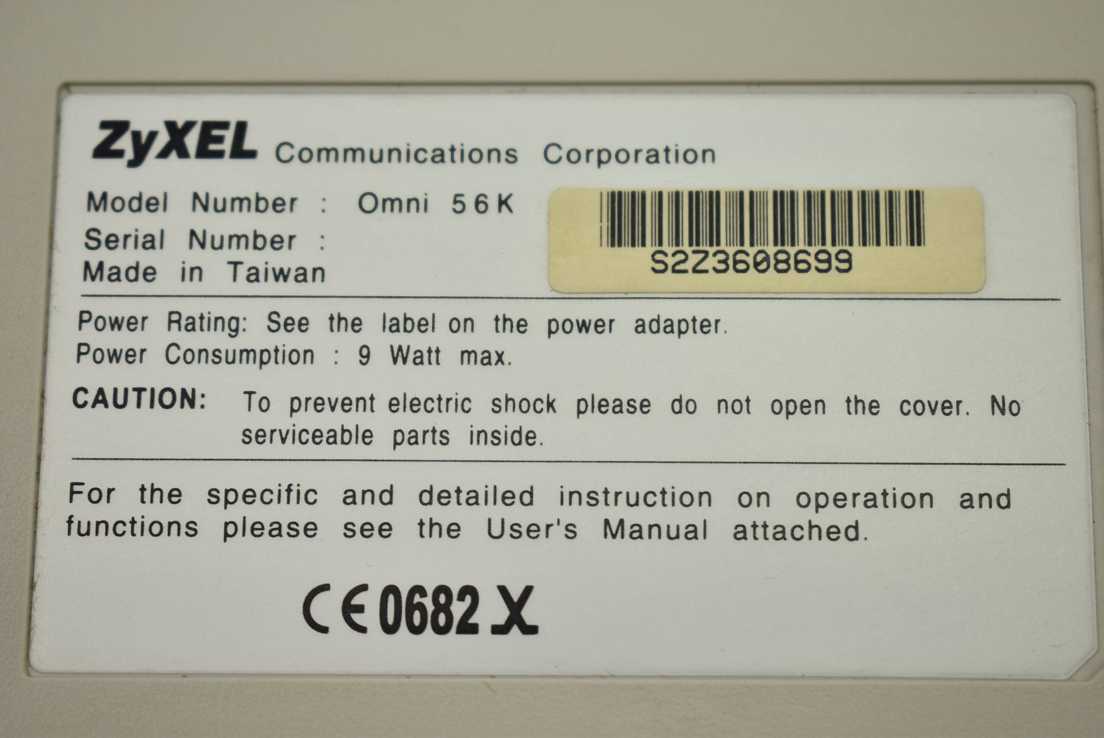 ZyXEL Modem Omni 56K