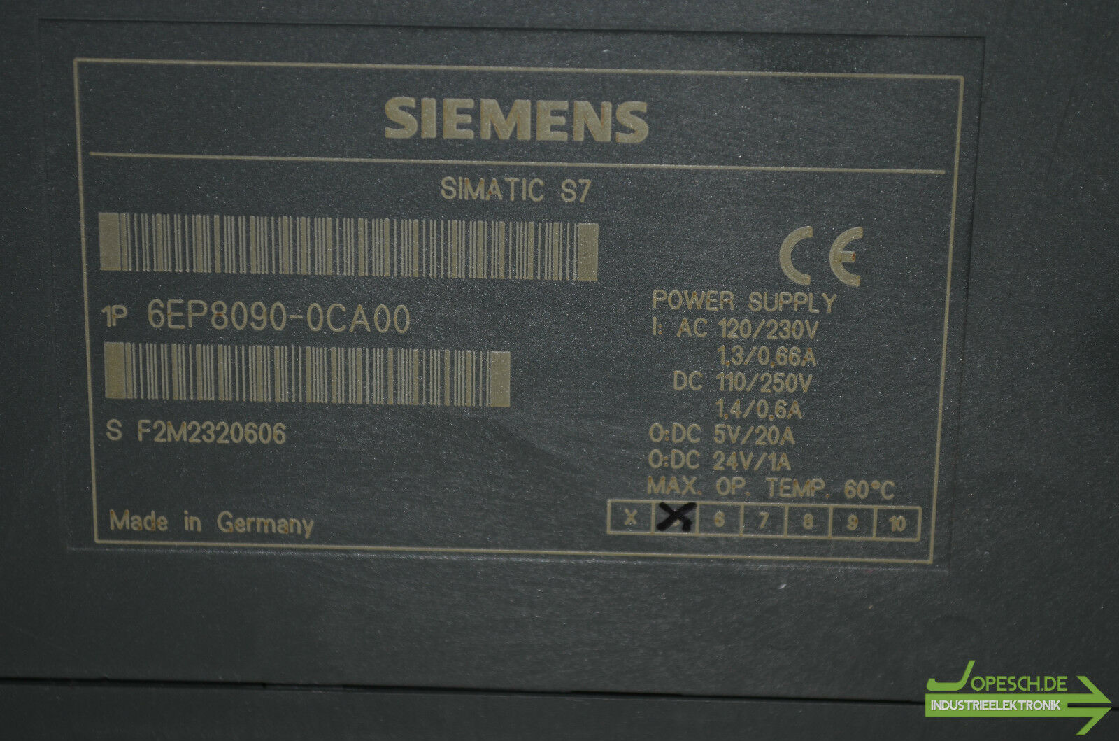 Siemens simatic S7 6EP8090-0CA00 ( 6EP8 090-0CA00 ) E5