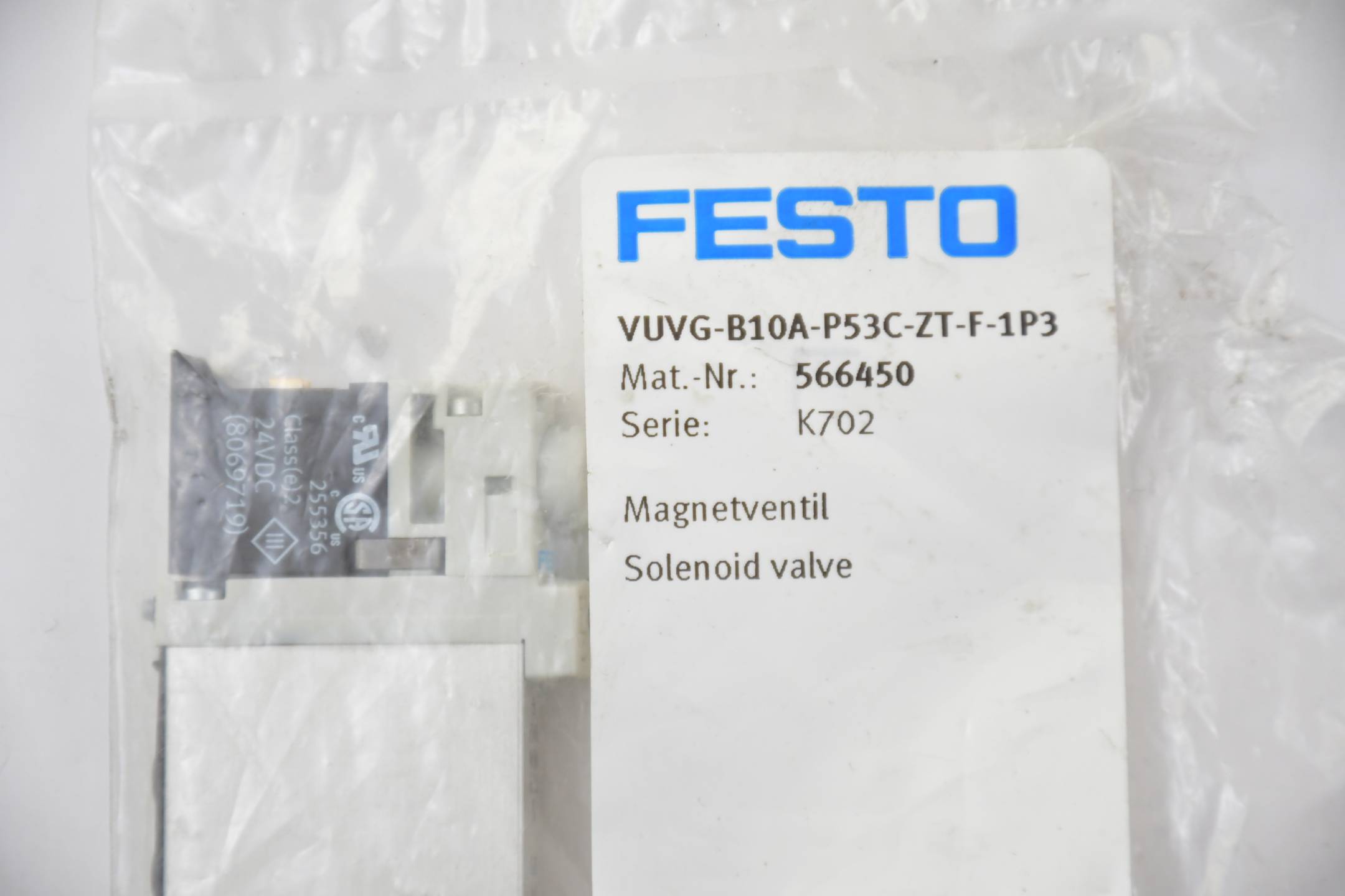 Festo Magnetventil VUVG-B10A-P53C-ZT-F-1P3 ( 566450 )