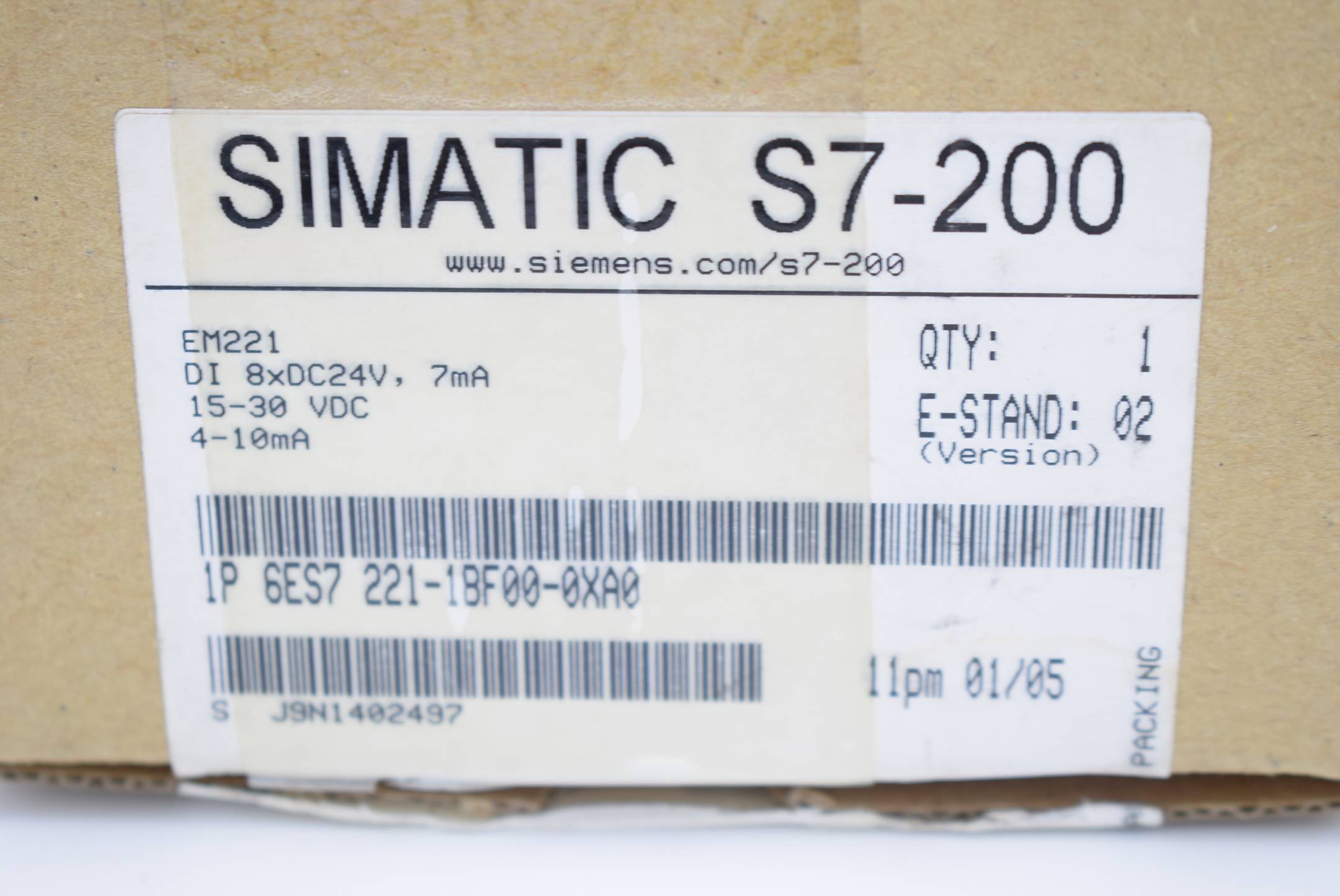 Siemens Simatic S7-200 6ES7 221-1BF00-0XA0 ( 6ES7221-1BF00-0XA0 ) E2