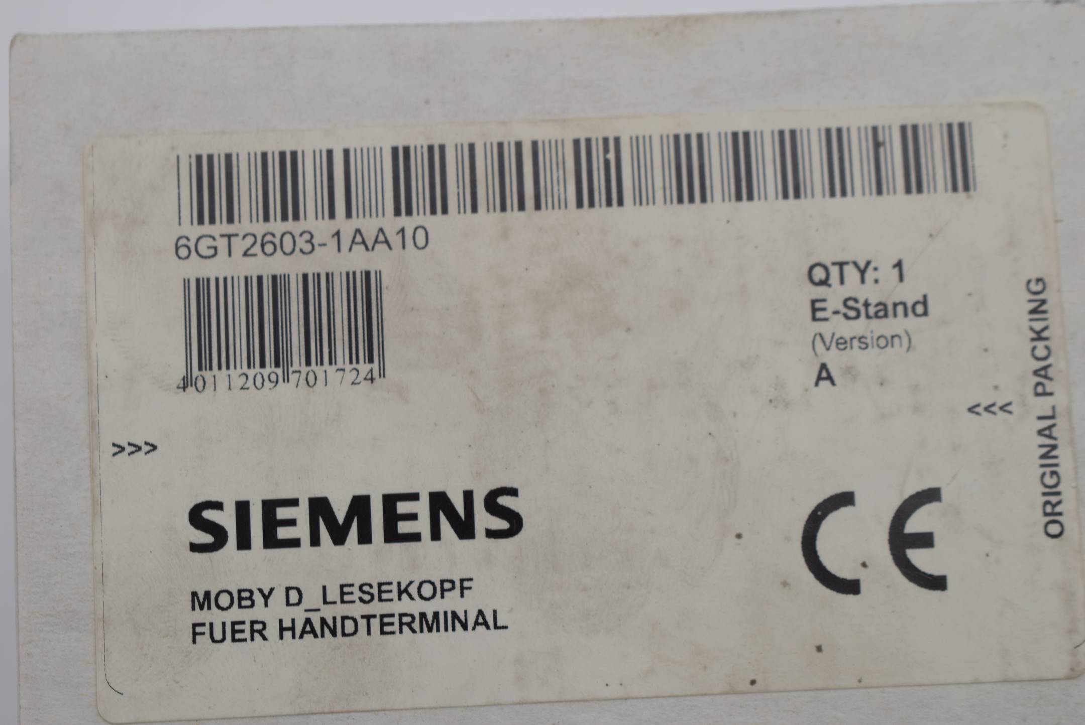 Siemens Moby D Lesekopf für Handterminal 6GT2603-1AA10 ( 6GT2 603-1AA10 ) E.A