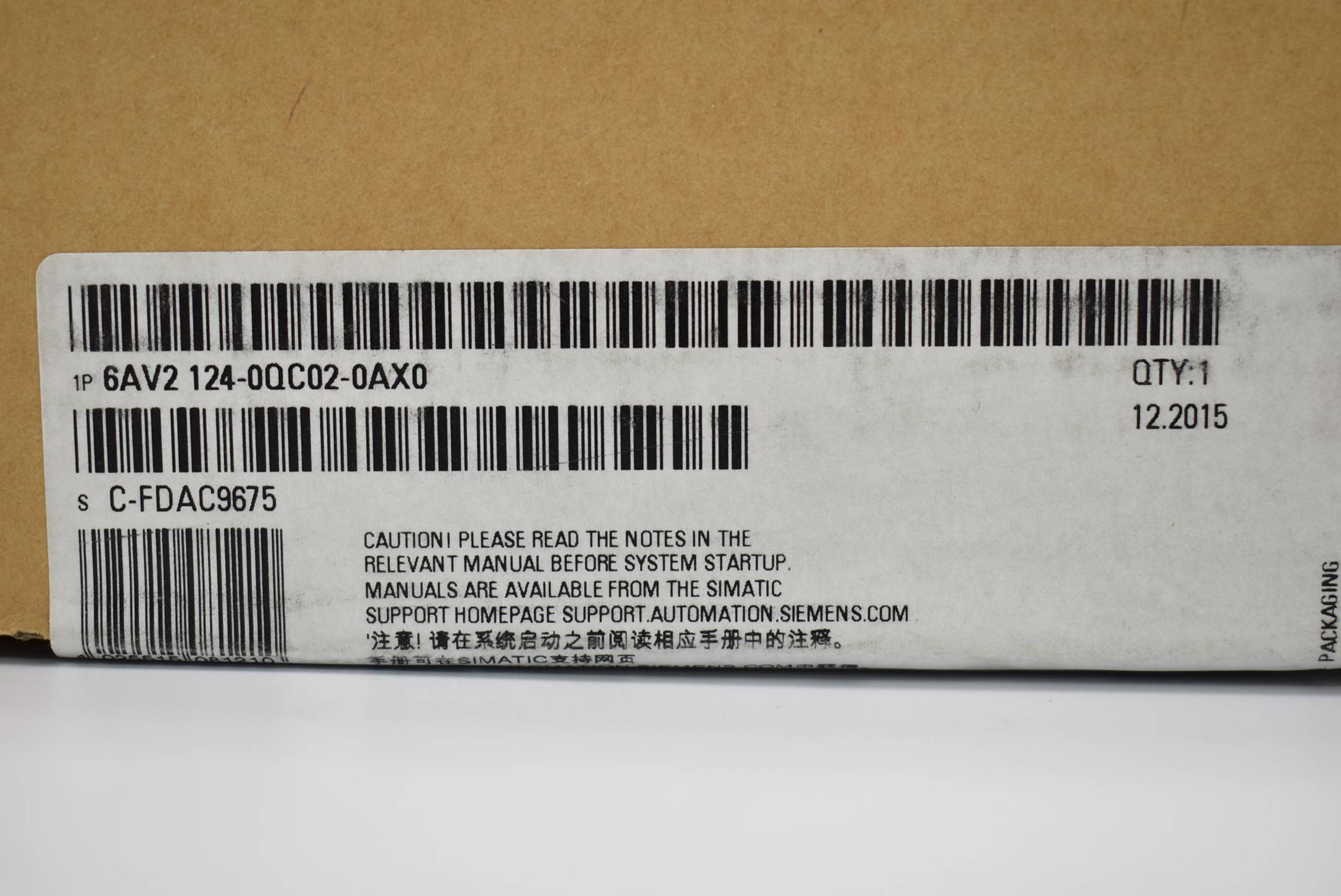 Siemens simatic HMI TP1500 Comfort 6AV2 124-0QC02-0AX0 ( 6AV2124-0QC02-0AX0 ) E6
