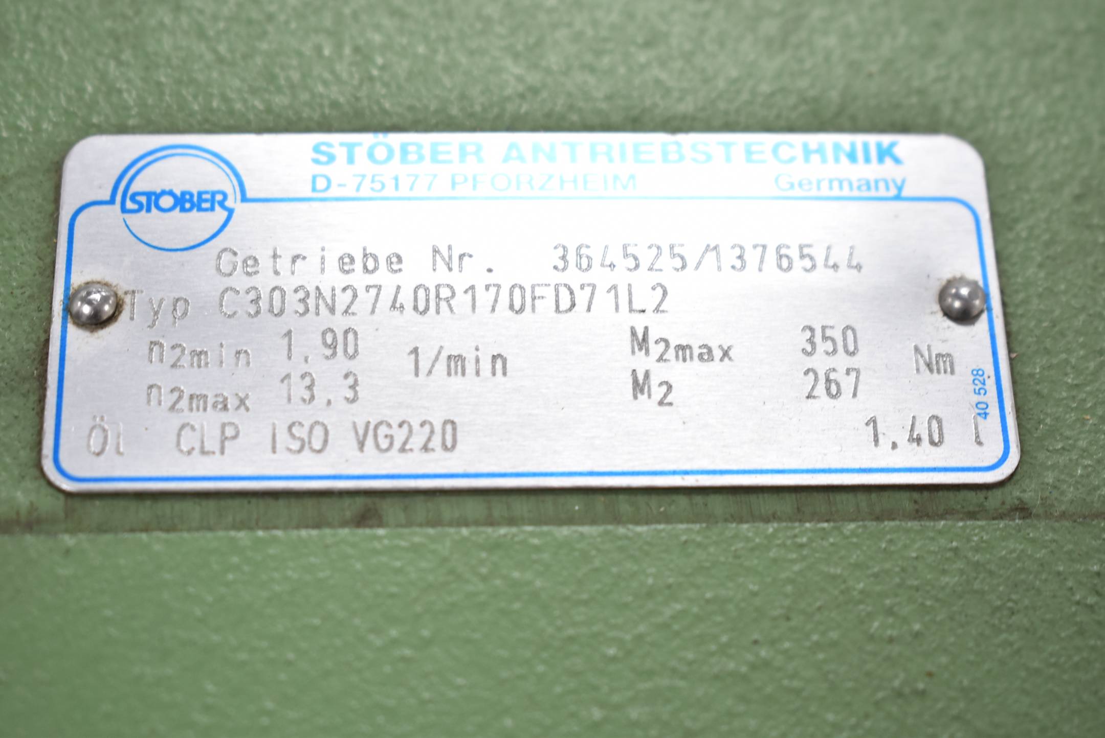 Dietz / Stöber Antriebstechnik Elektromotor FDR 71B/2 Q ( C303N270R170FD71L2 )