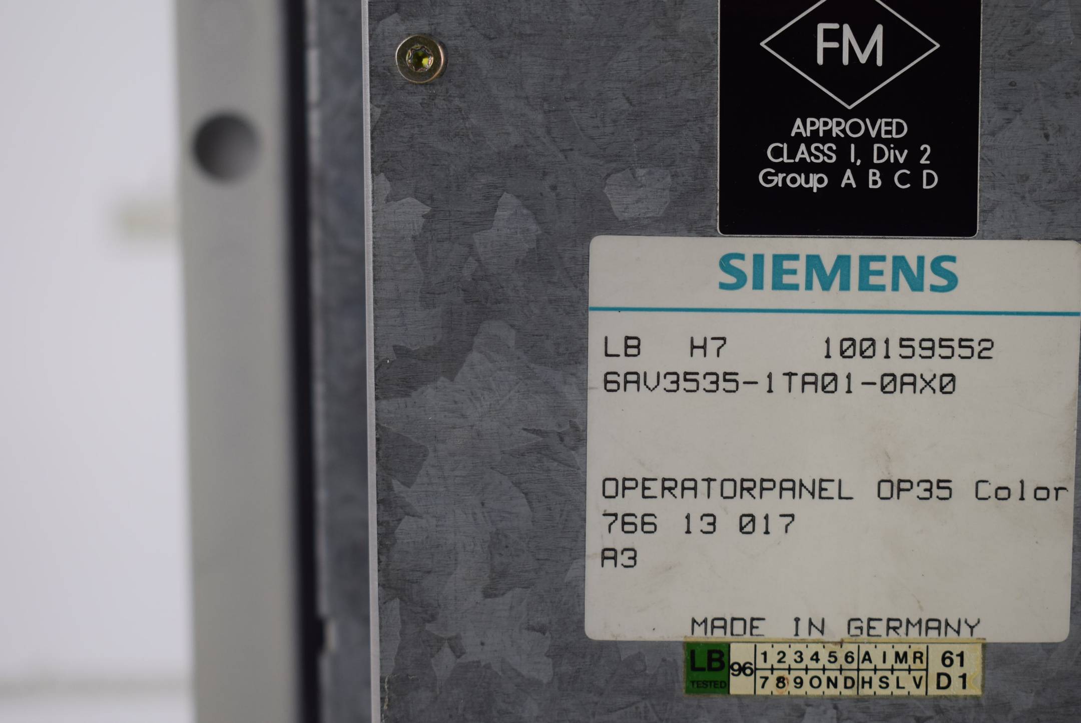 Siemens Operator Panel OP35C 6AV3535-1TA01-0AX0 (6AV3 535-1TA01-0AX0)