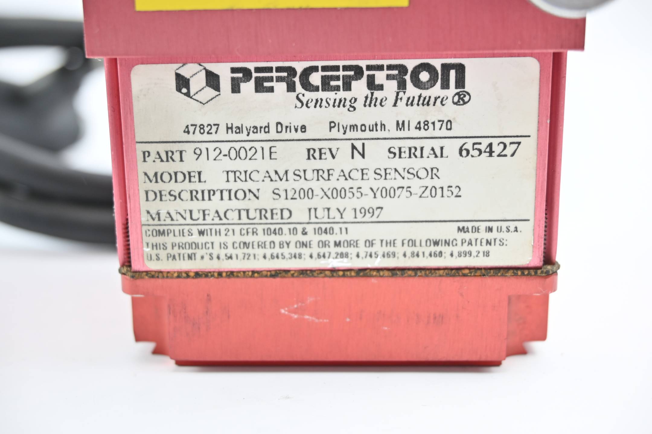 Perceptron Tricam Surface Sensor 912-0021E Rev. N