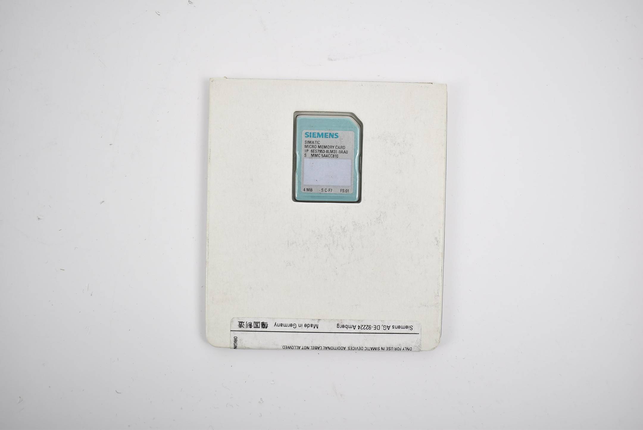 Siemens simatic S7 Micro Card 4MB 6ES7 953-8LM31-0AA0 ( 6ES7953-8LM31-0AA0 )