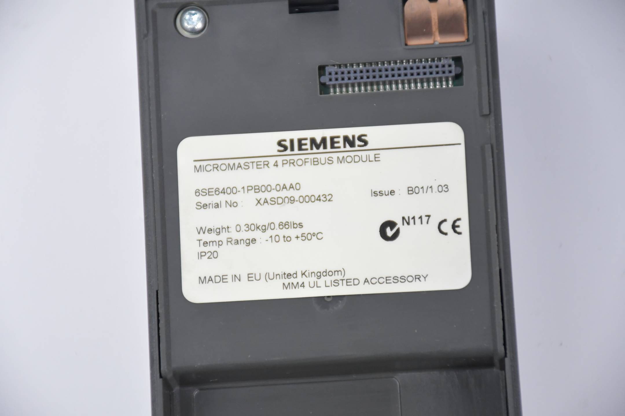 Siemens Micromaster 6SE6440-2AB21-1BA0 Inkl. 6SE6 400-3CC02-6BB0 Ver. A06/1.17