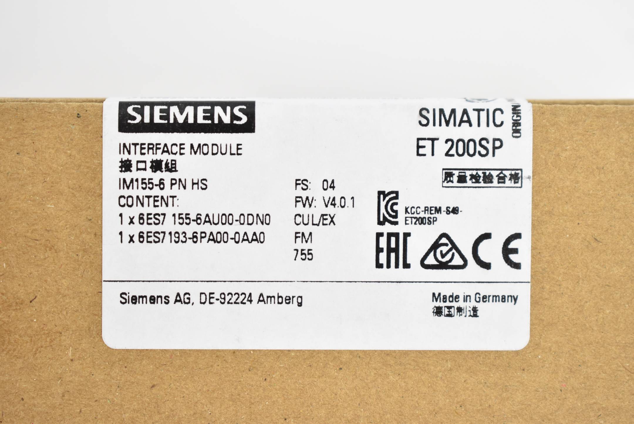 Siemens PROFINET Interface-Modul 6ES7 155-6AU00-0DN0 ( 6ES7155-6AU00-0DN0 ) E4