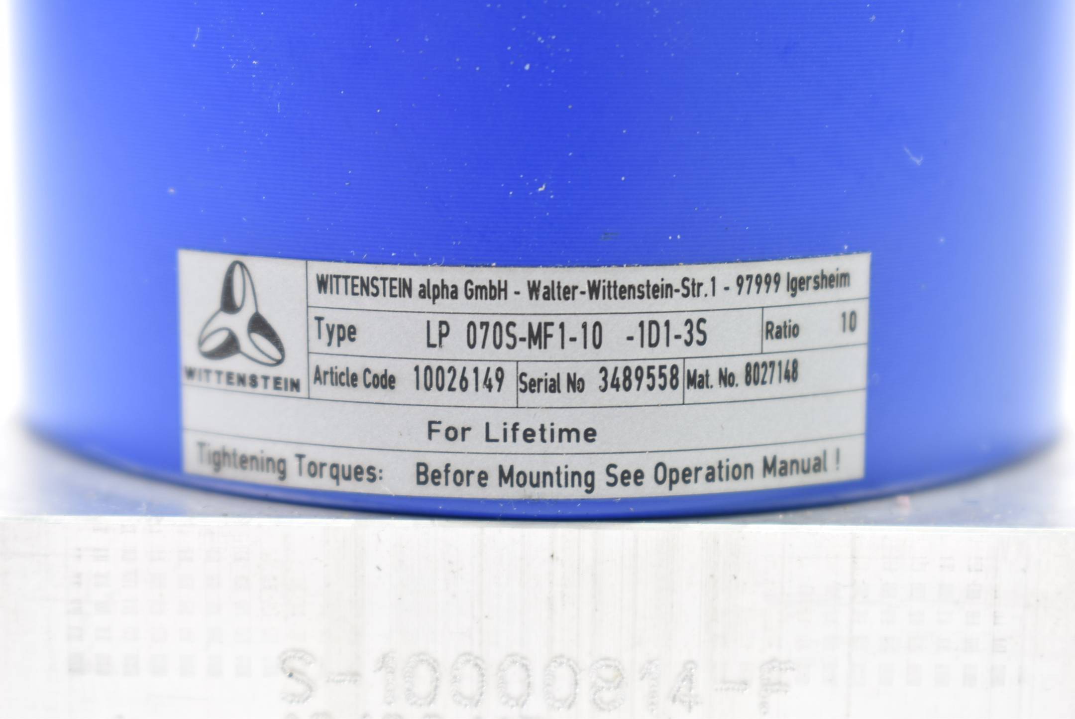 Wittenstein Servogetriebe LP 0705-MF1-10-1D1-3S ( 10026149 )