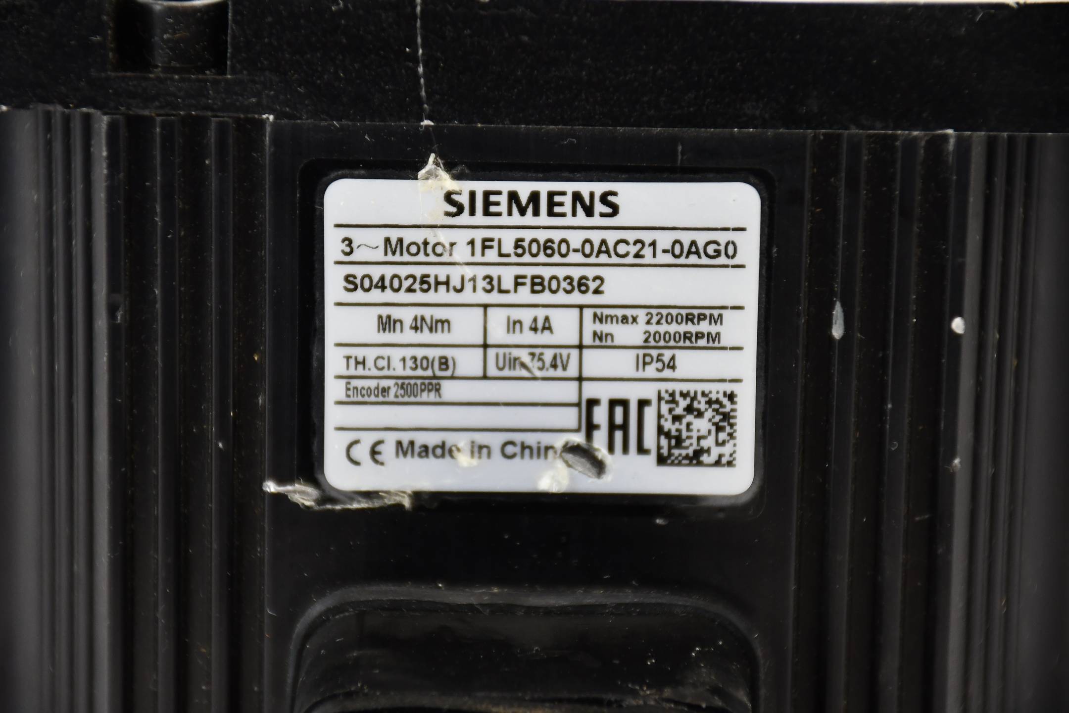 Siemens simotics S 1FL5 3~ Servomotor 1FL5060-0AC21-0AG0 ( 1FL5 060-0AC21-0AG0 )