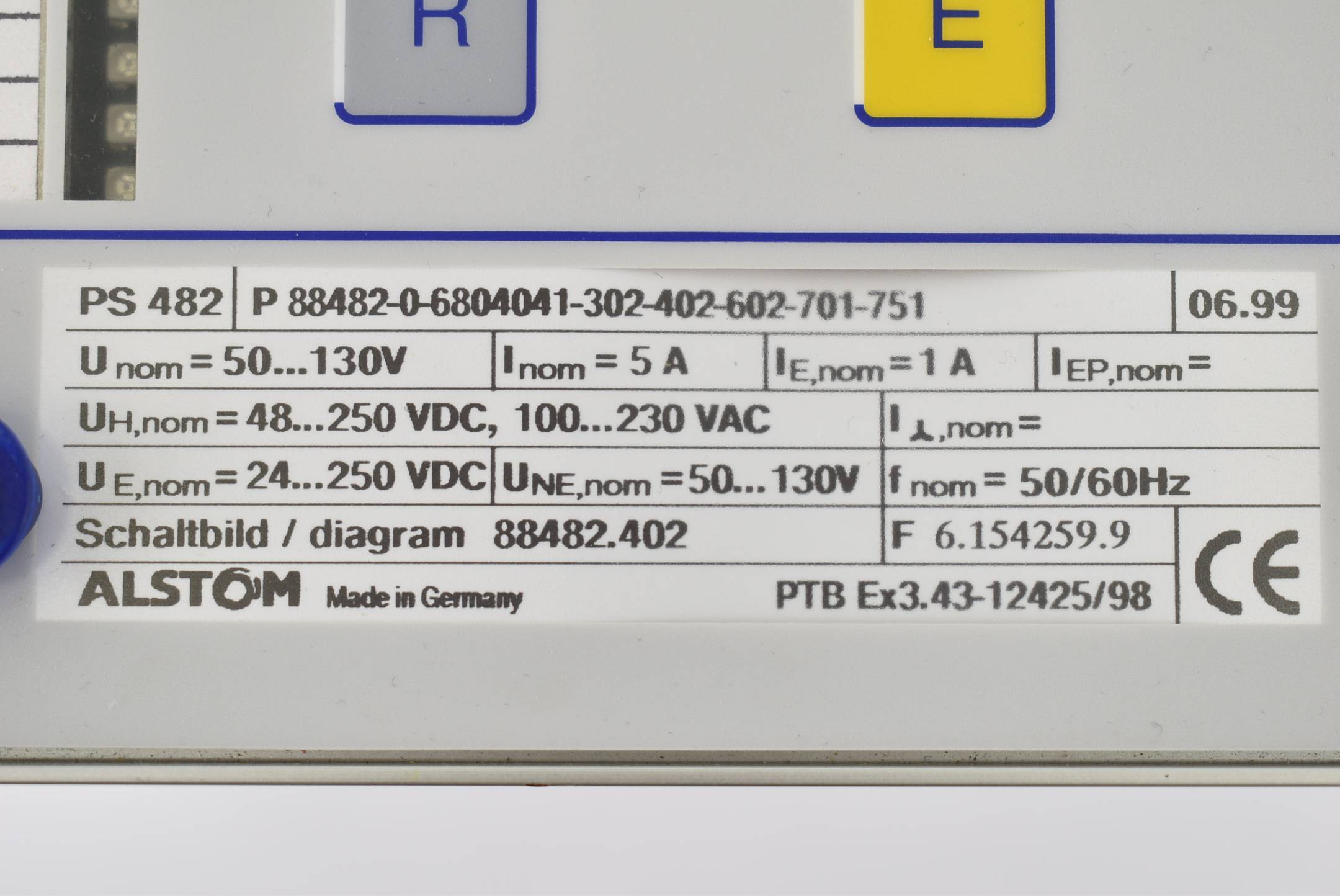 Alstom Regler 50/60Hz PS 482 ( P 88482-0-6804041-302-402-602-701-751 )