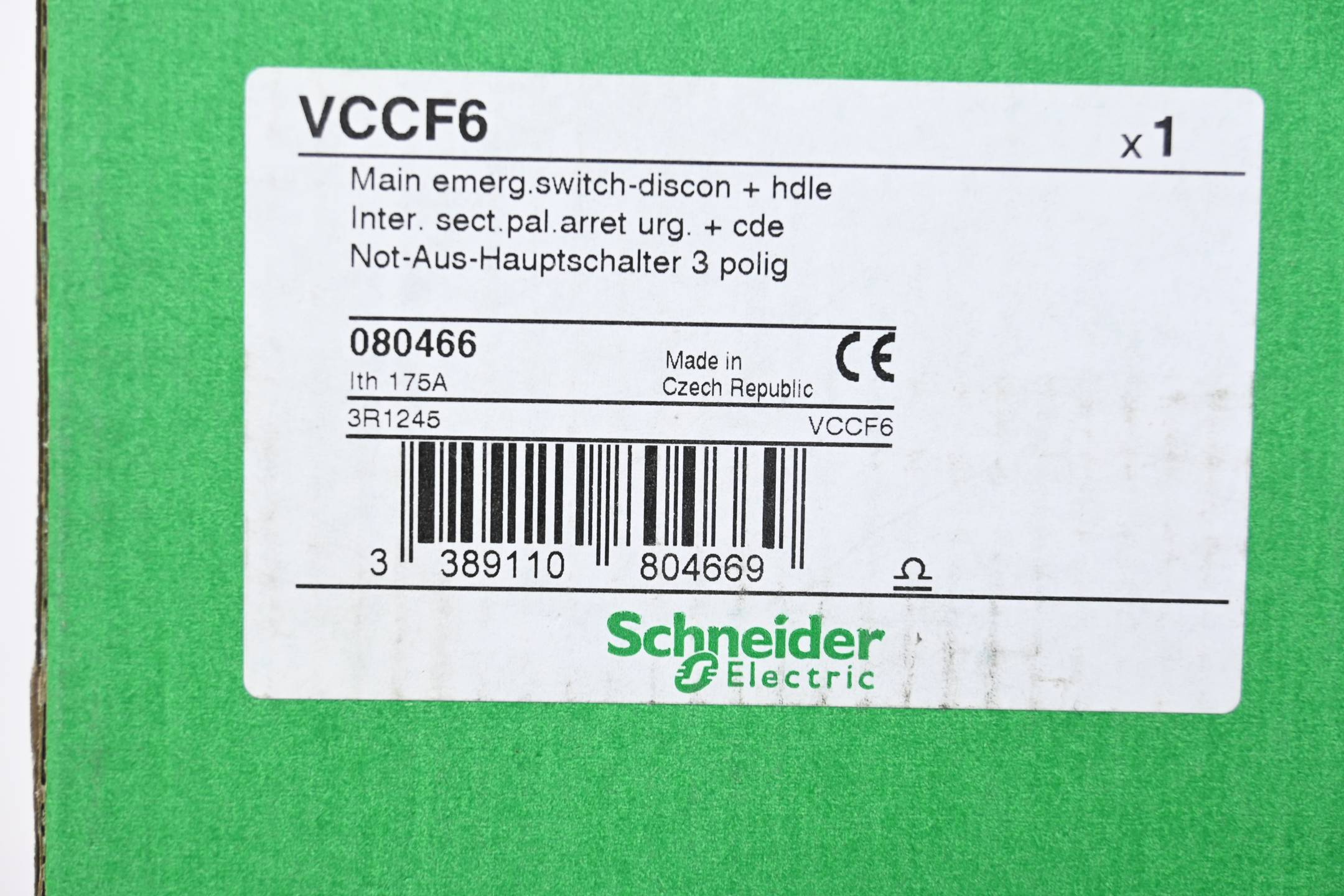 Schneider Telemecanique Electric Not-Aus-Hauptschalter 3-polig VCCF6 ( 080466 )