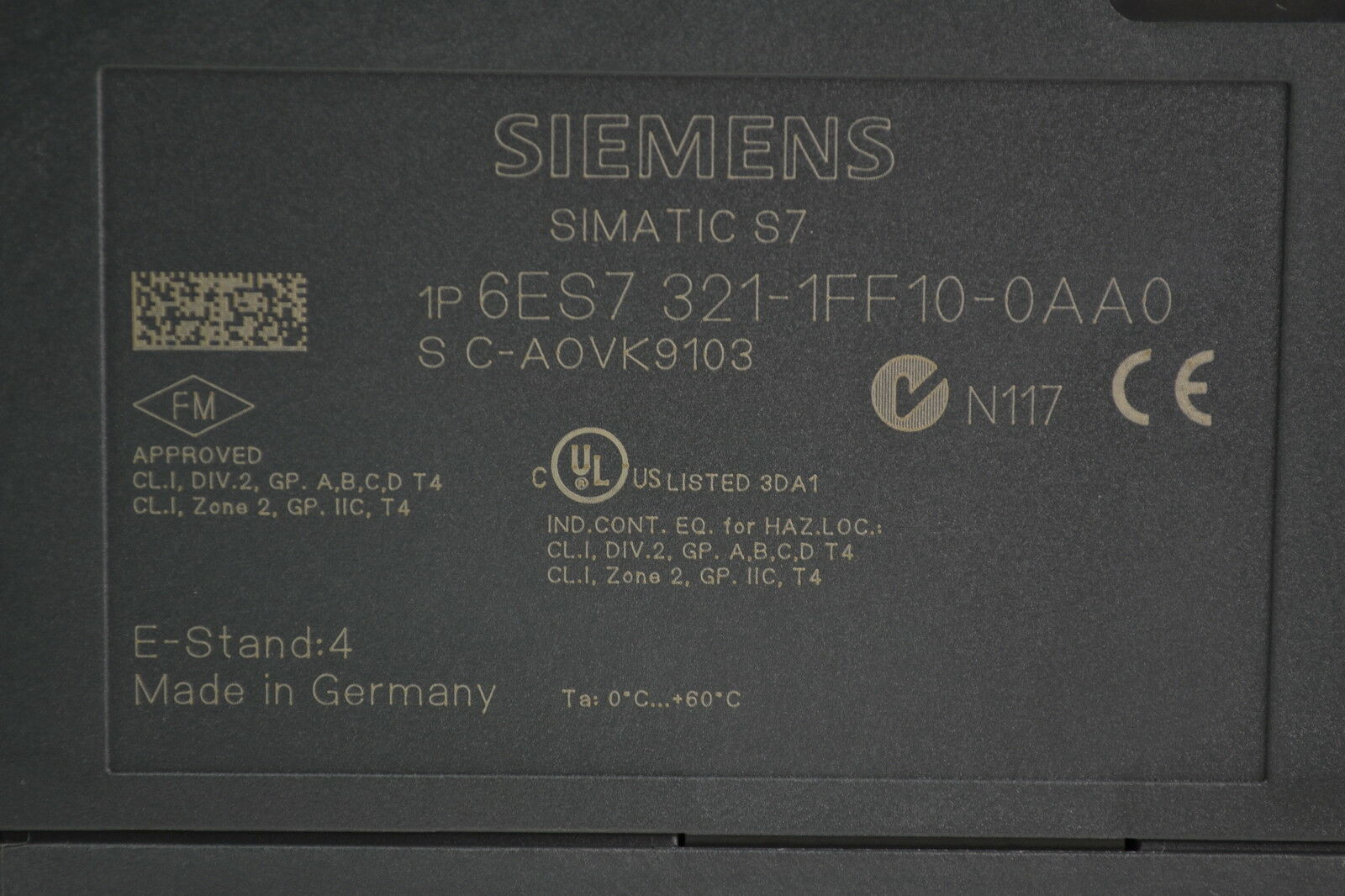 Siemens simatic S7 SM321 6ES7 321-1FF10-0AA0 // 6ES7321-1FF10-0AA0 E:4