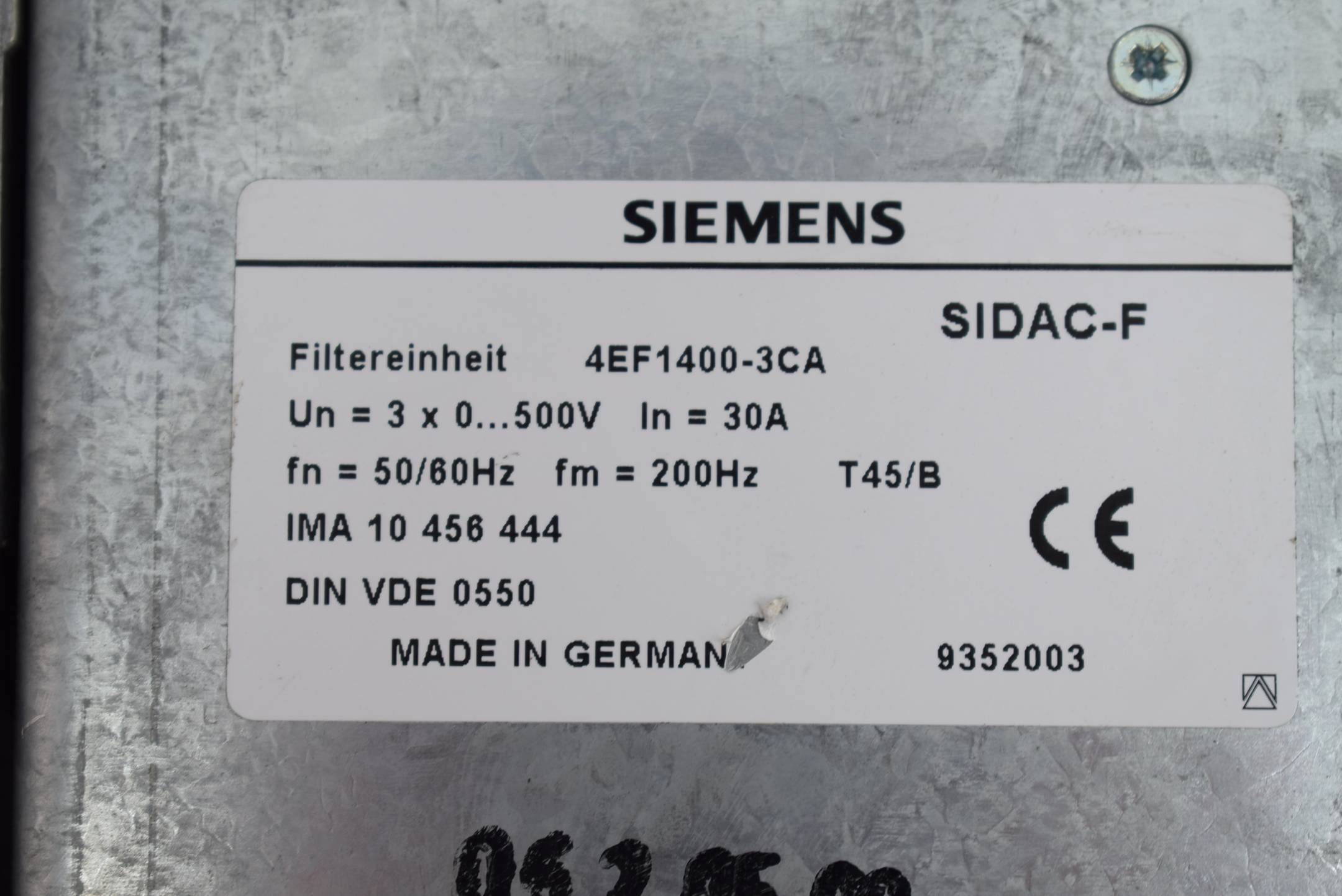 KEB F4 Combivert 14.F4.C1E-4M00/1.4 Inkl. Siemens SIDAC-F Filter 4EF1400-3CA