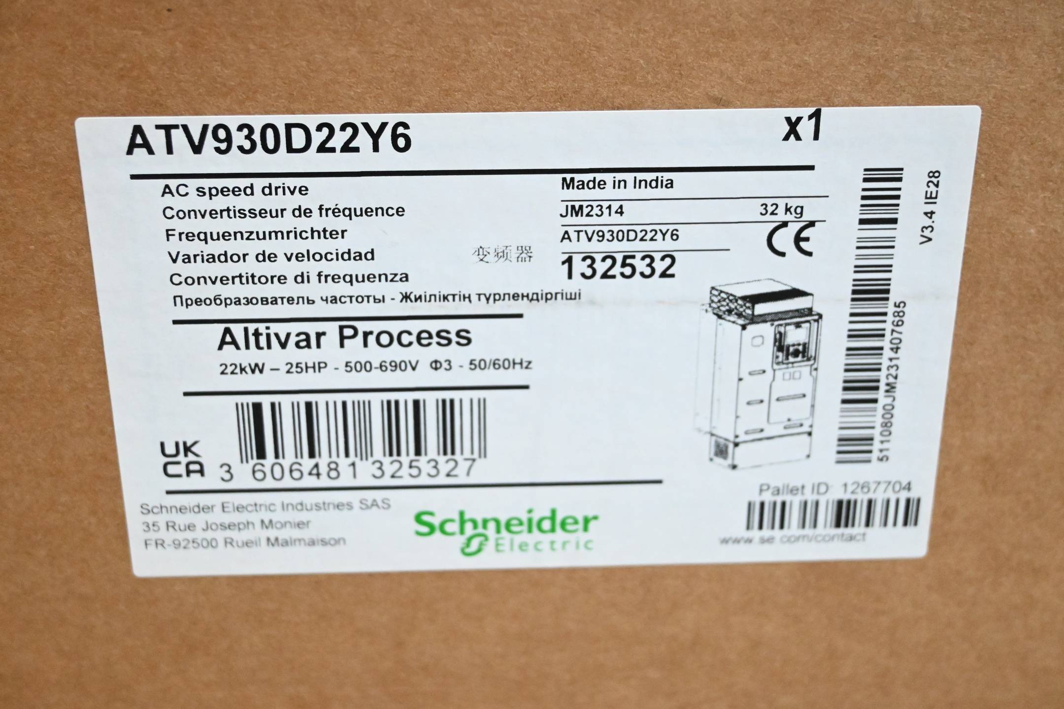 Schneider Electric Frequenzumrichter Altivar Process ATV930D22Y6 ( 132532 ) 22kW
