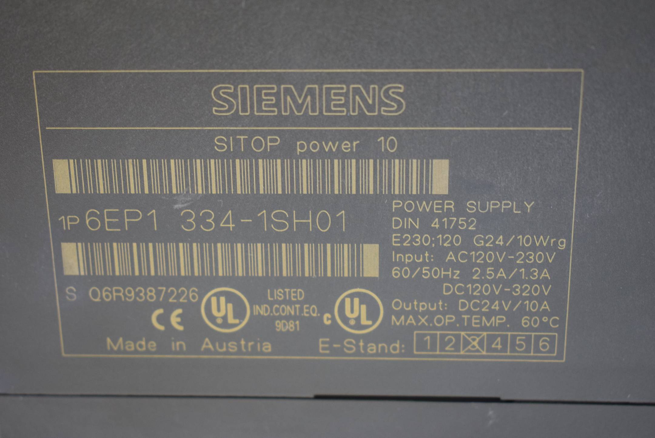 Siemens simatic SITOP power 10 6EP1 334-1SH01 ( 6EP1334-1SH01 )